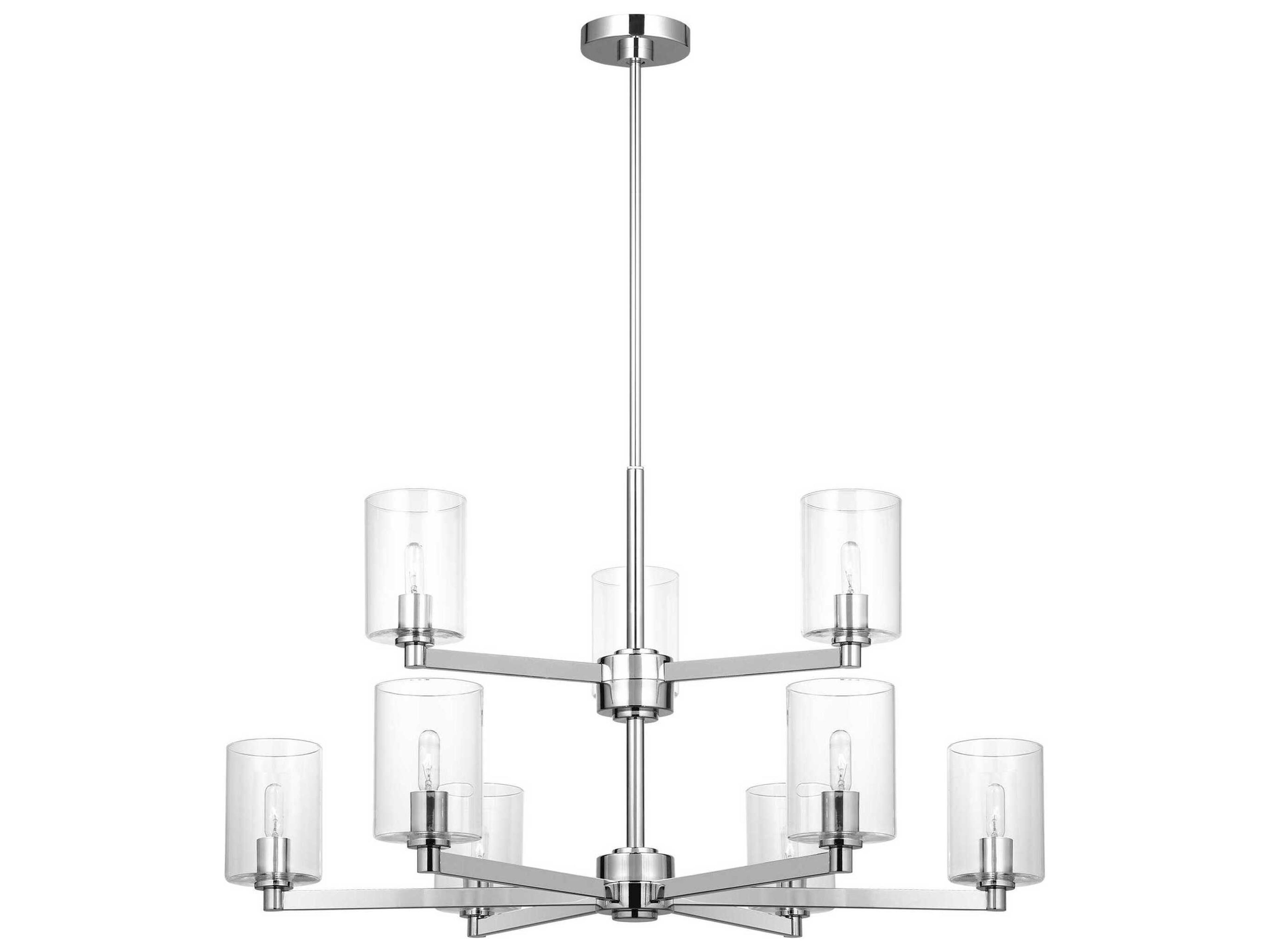 Fullton Nine Light Chandelier in Chrome