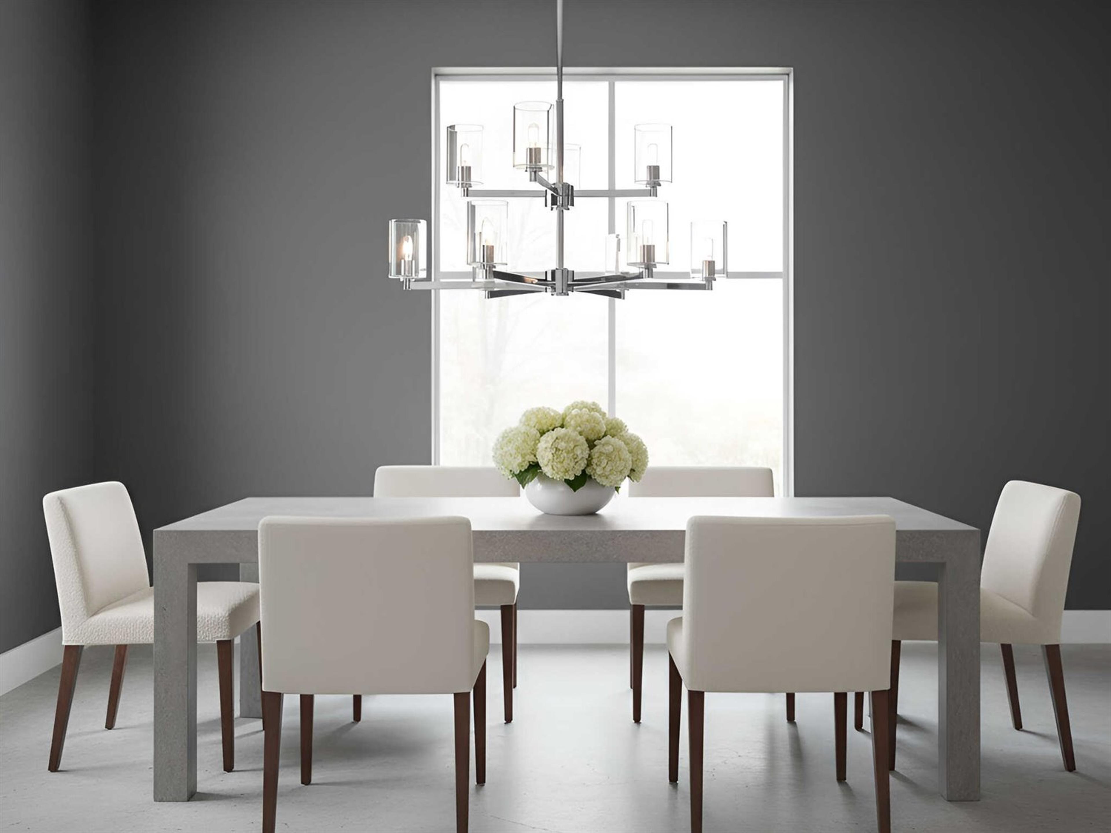 Visual Comfort Studio Fullton 9-Light Chrome Candelabra Cylinder Chandelier