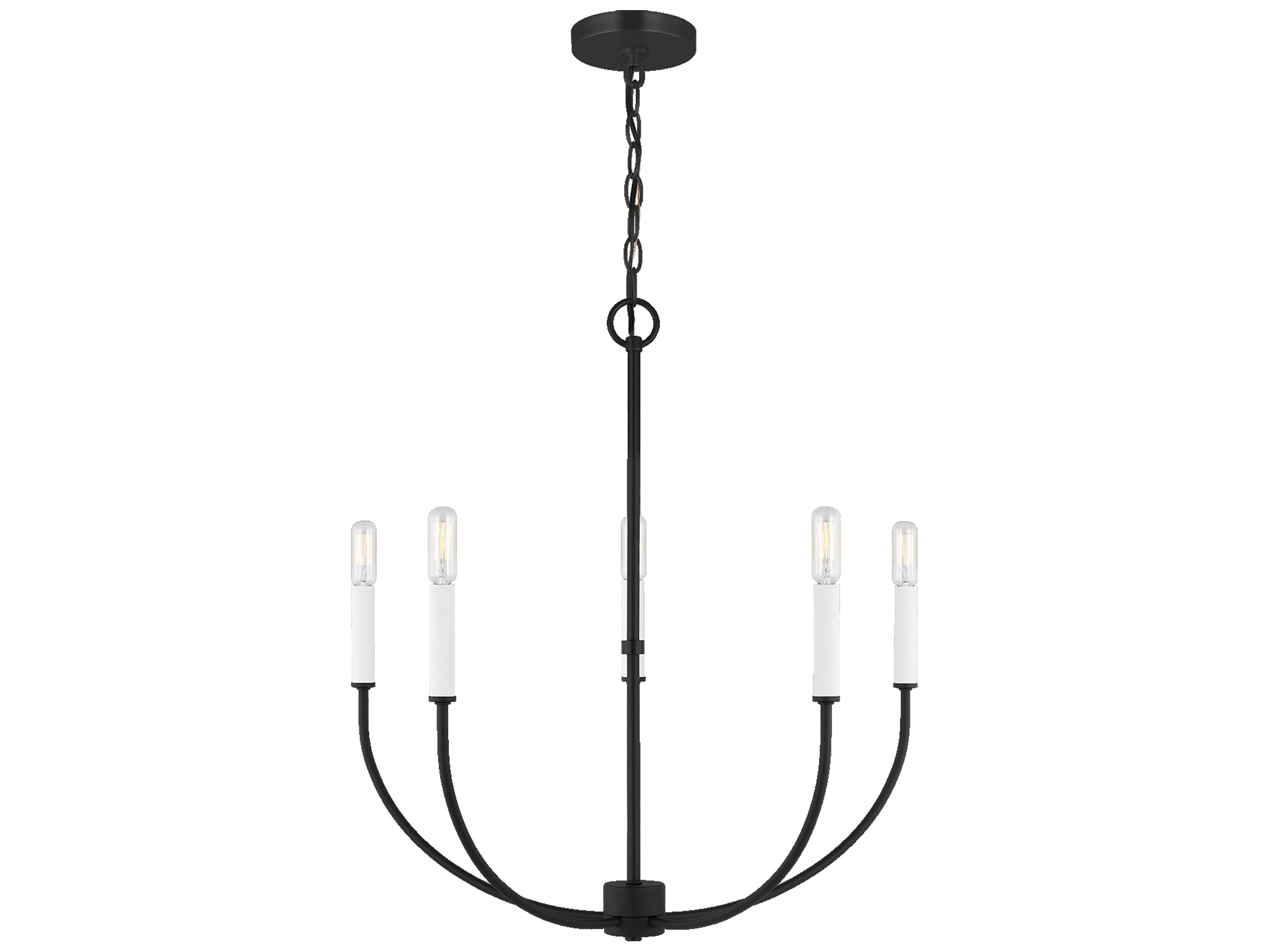 Greenwich Five-Light Chandelier in Midnight Black