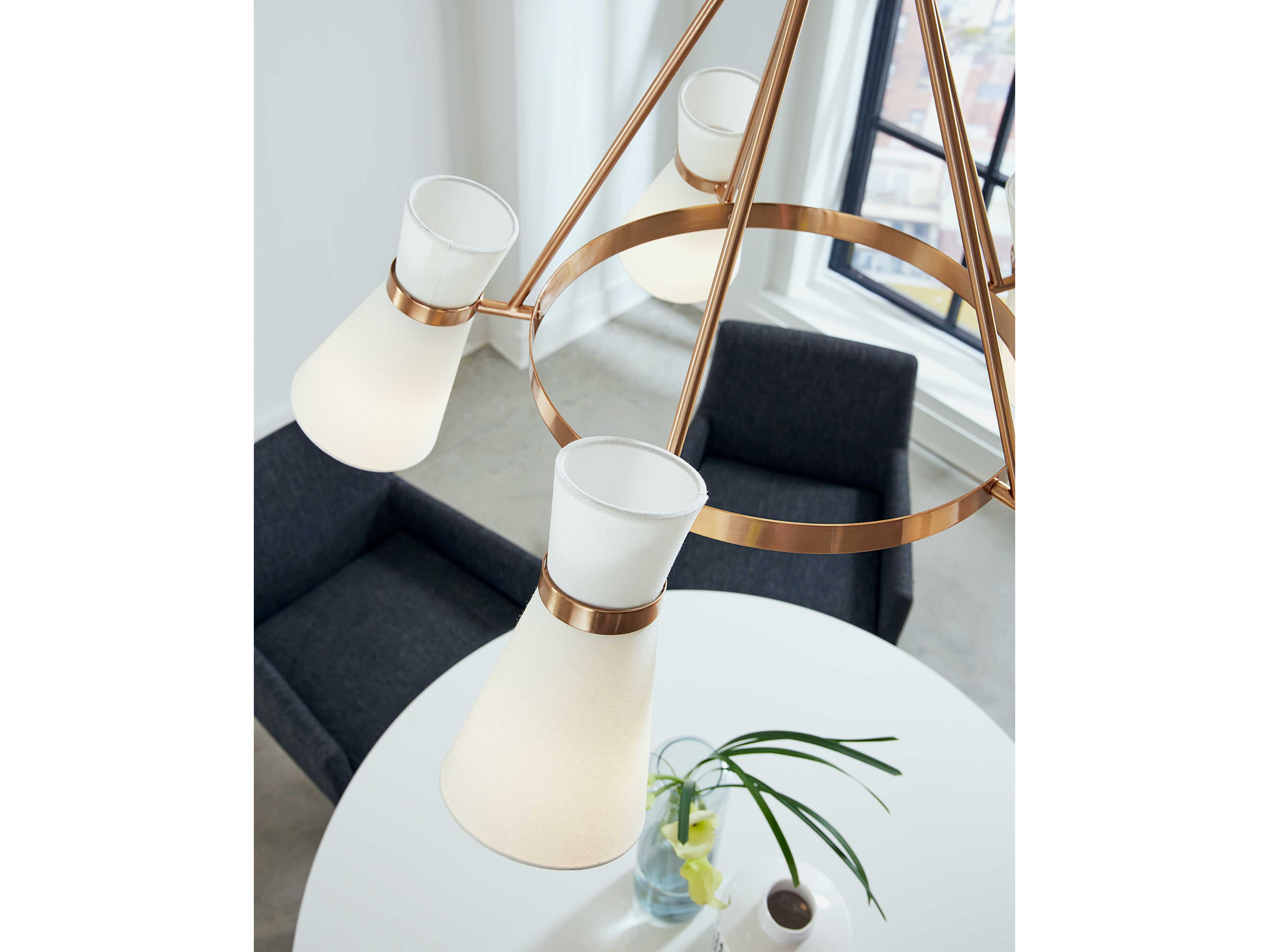 Visual Comfort Studio Clark 5-Light Satin Brass Chandelier