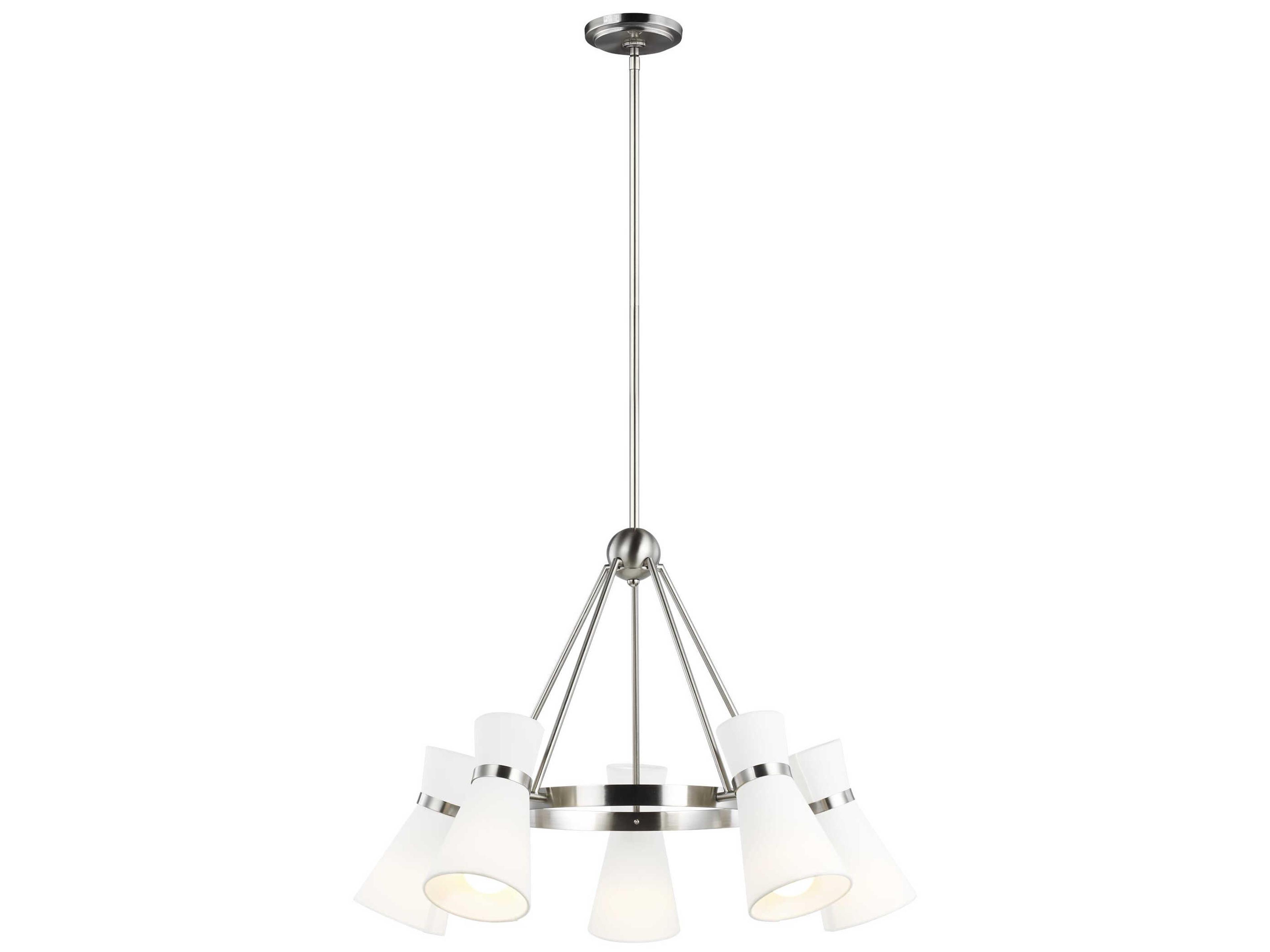Clark Chandelier Brushed Nickel Modern Fixture