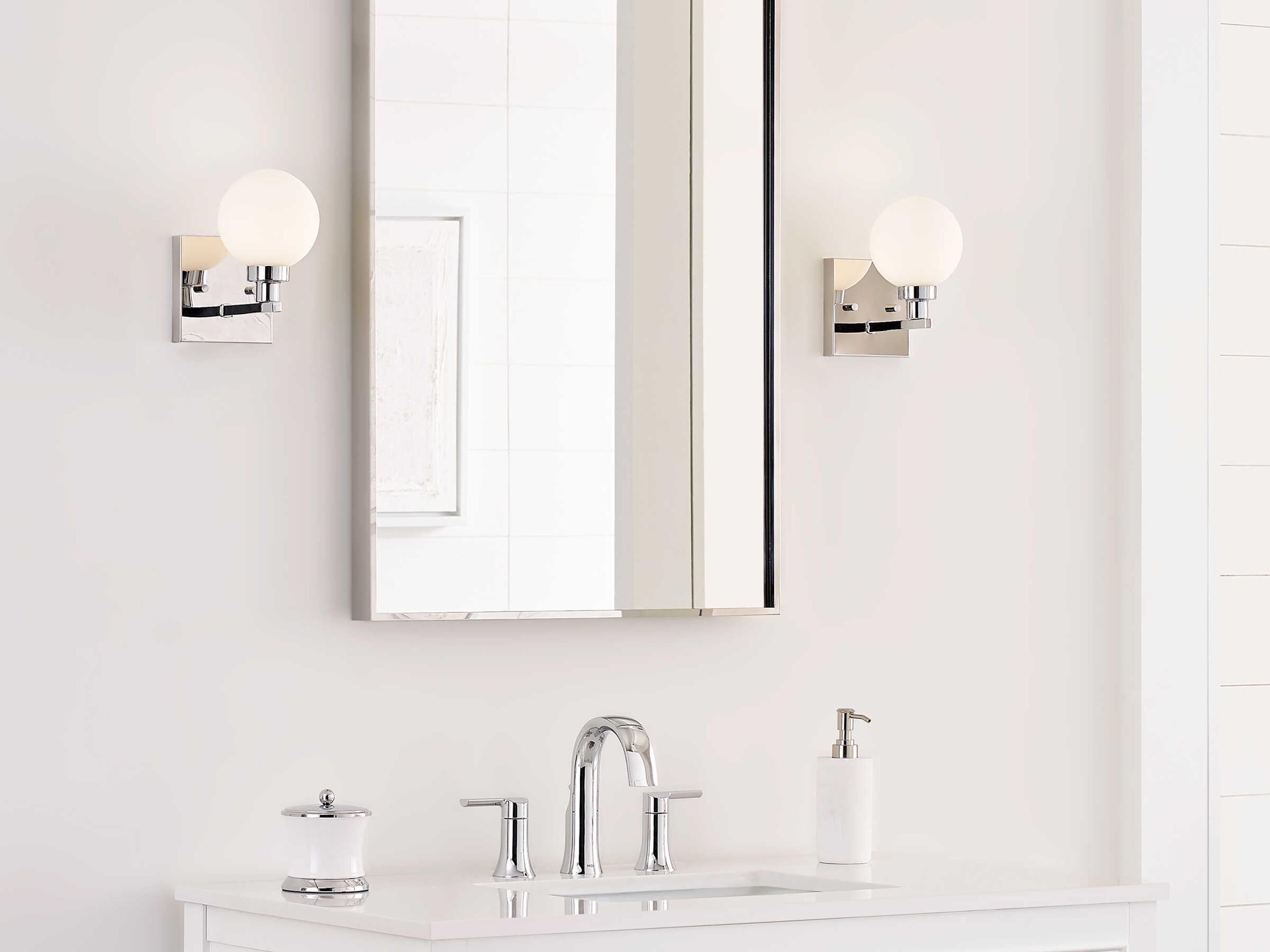 Visual Comfort Studio Clybourn 1-Light Chrome Wall Sconce