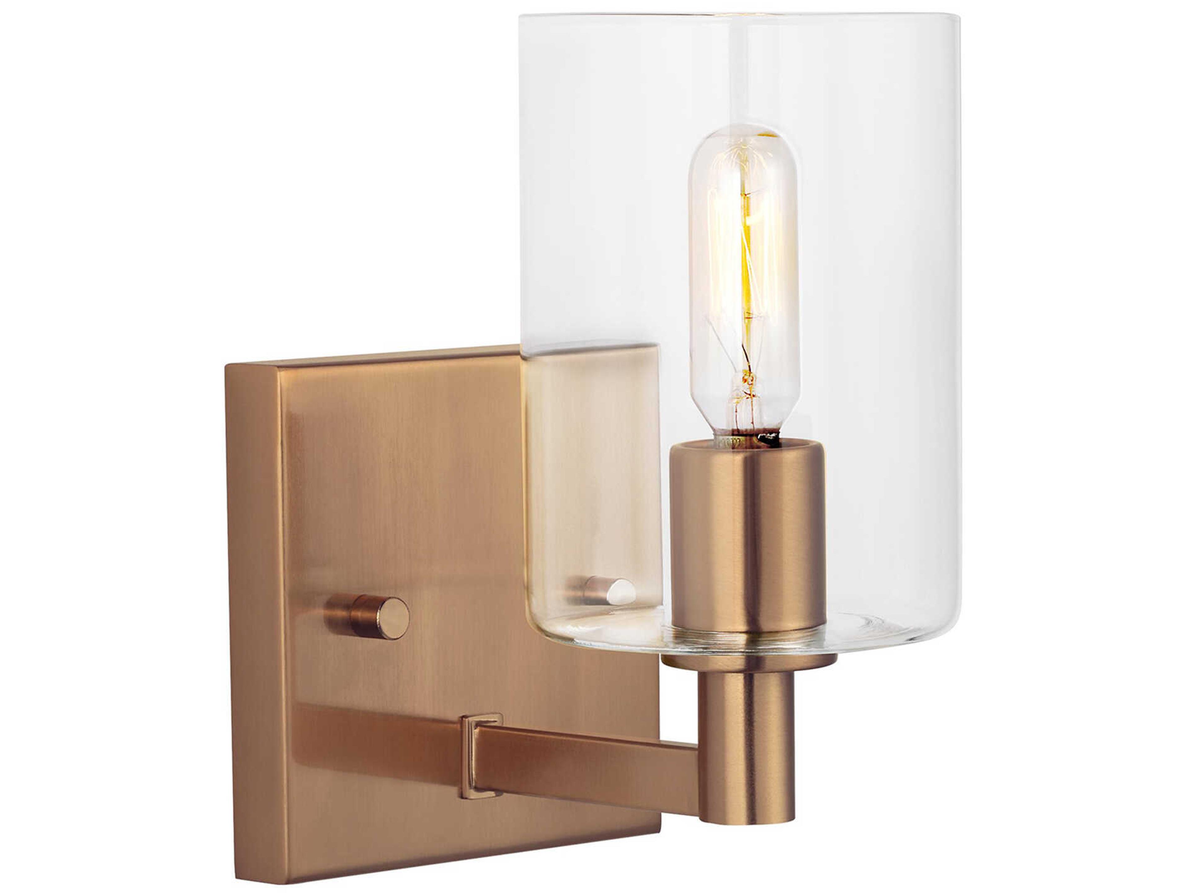 Fullton Wall Sconce in Satin Brass Contemporary Modern Light