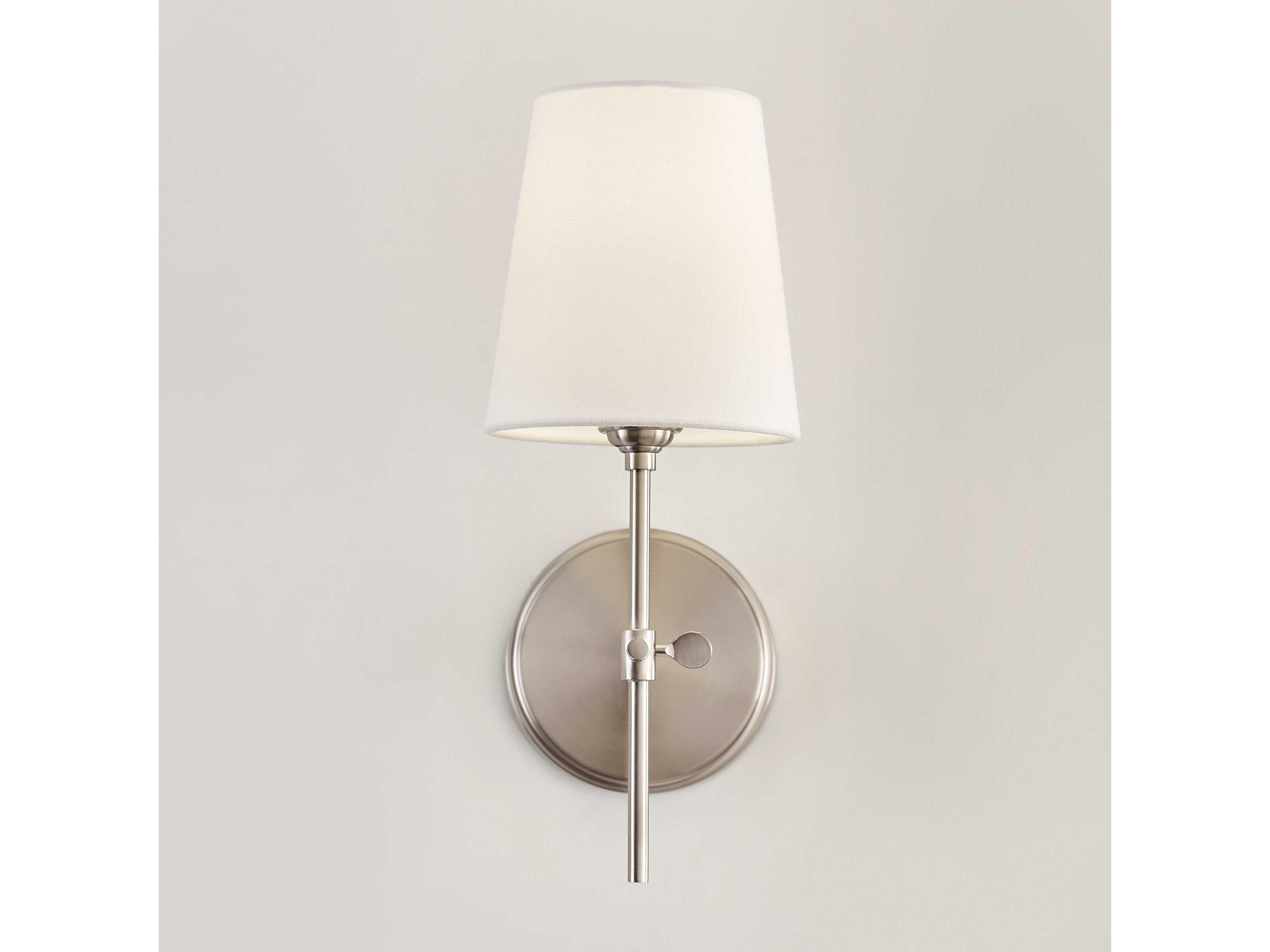 Visual Comfort Studio Baker 1-Light Brushed Nickel Wall Sconce