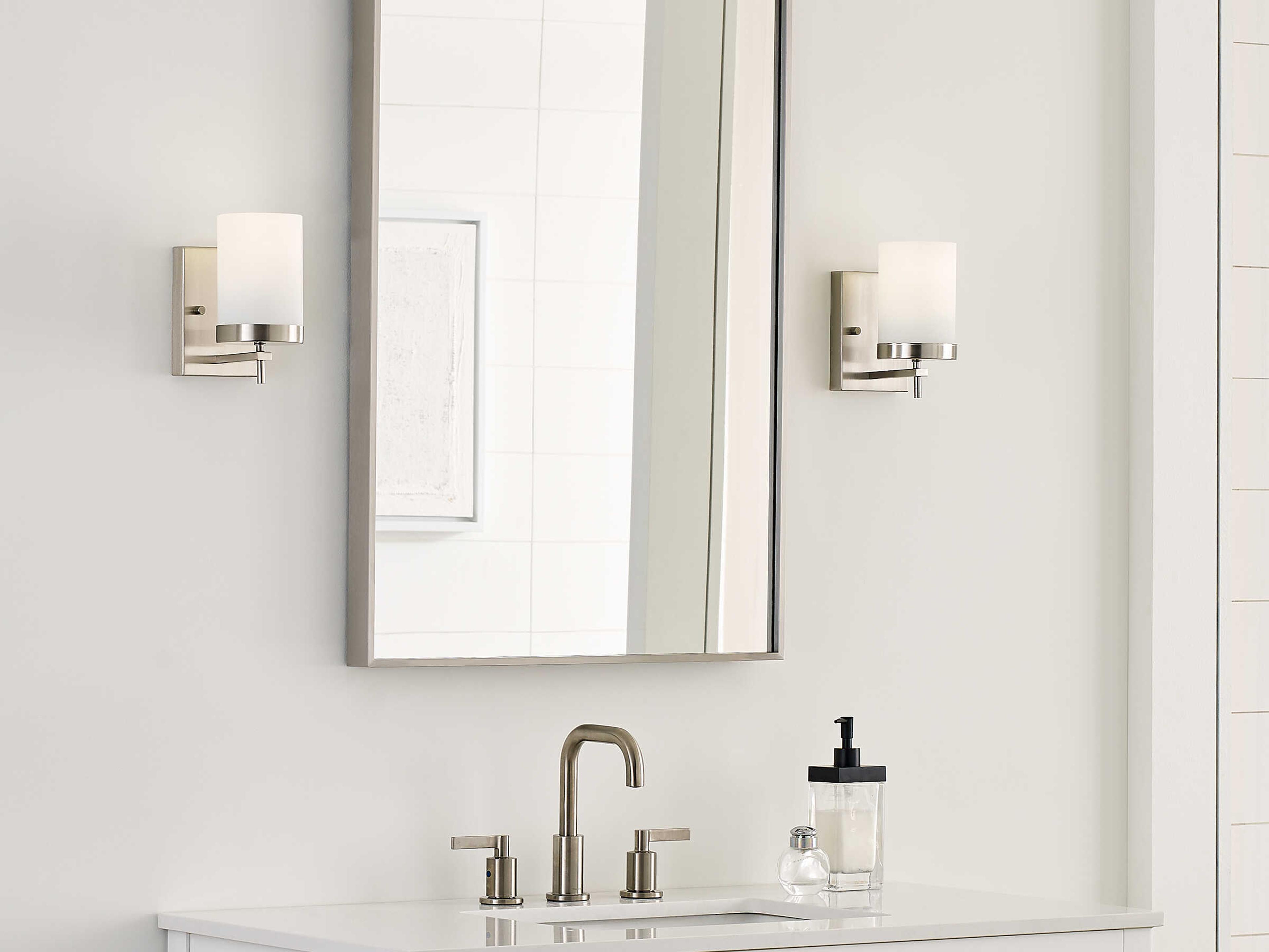 Visual Comfort Studio Zire 1-Light Brushed Nickel Wall Sconce