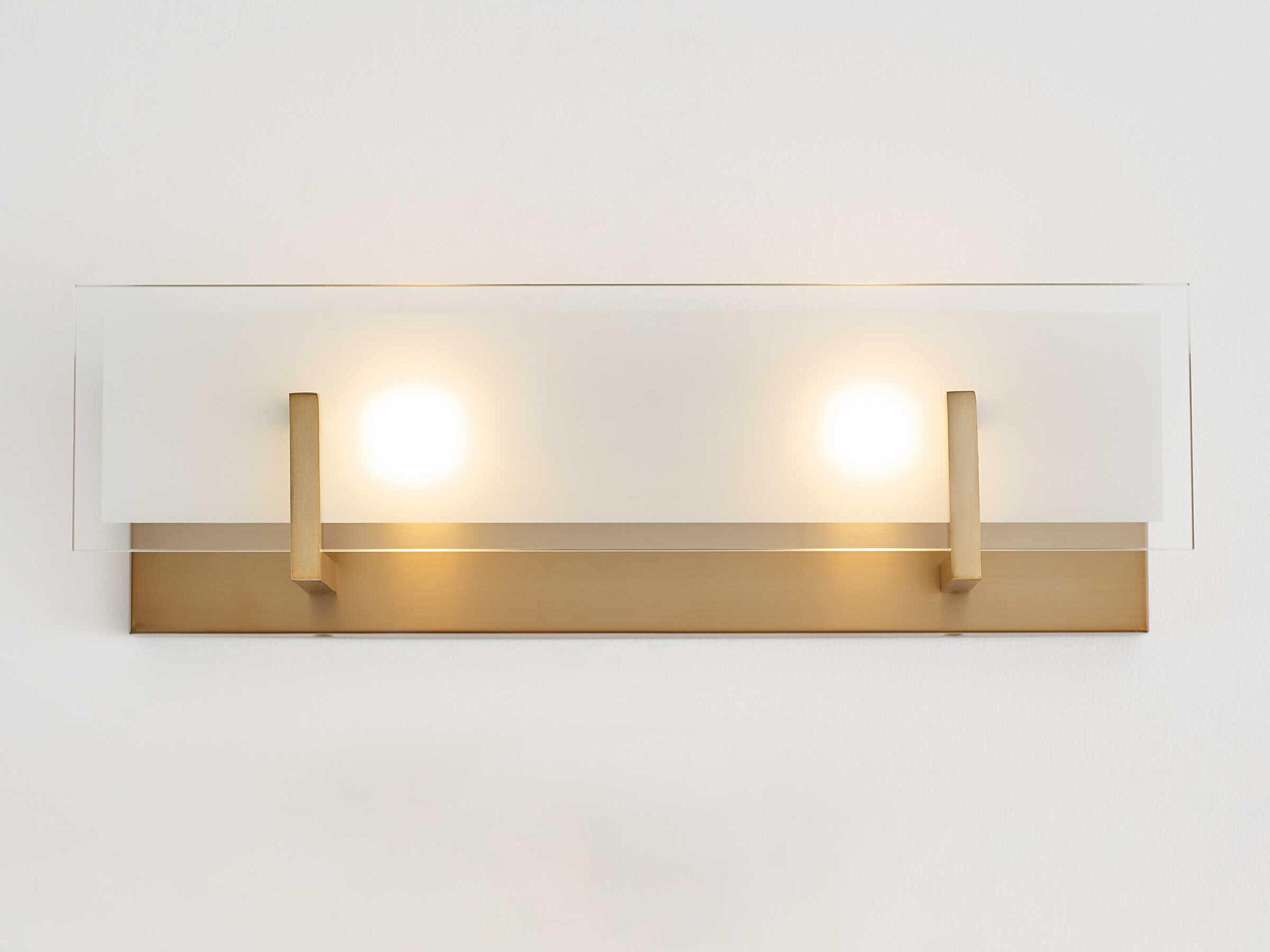 Visual Comfort Studio Syll 2-Light Satin Brass Vanity Light