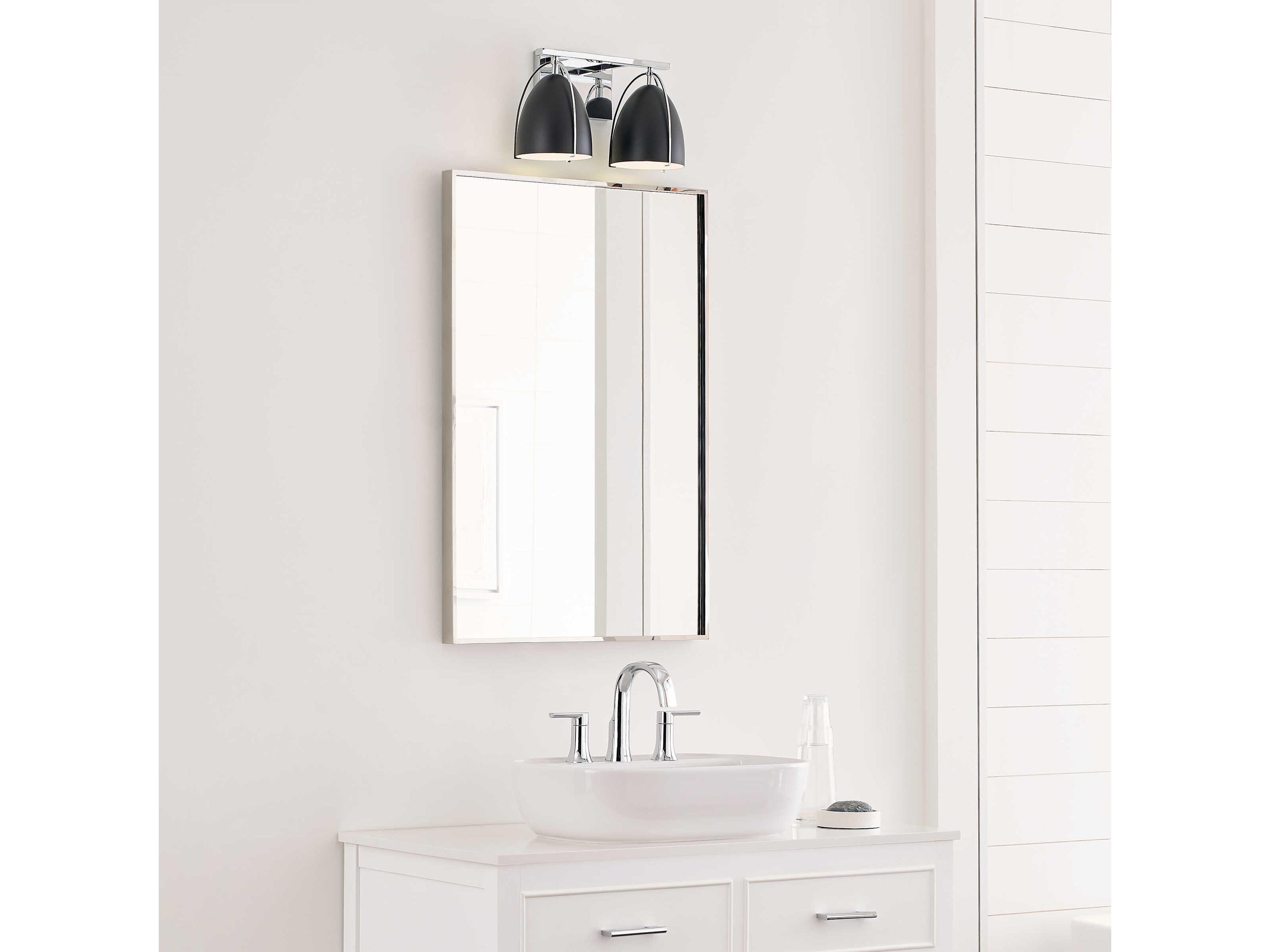 Visual Comfort Studio Norman 2-Light Chrome Vanity Light
