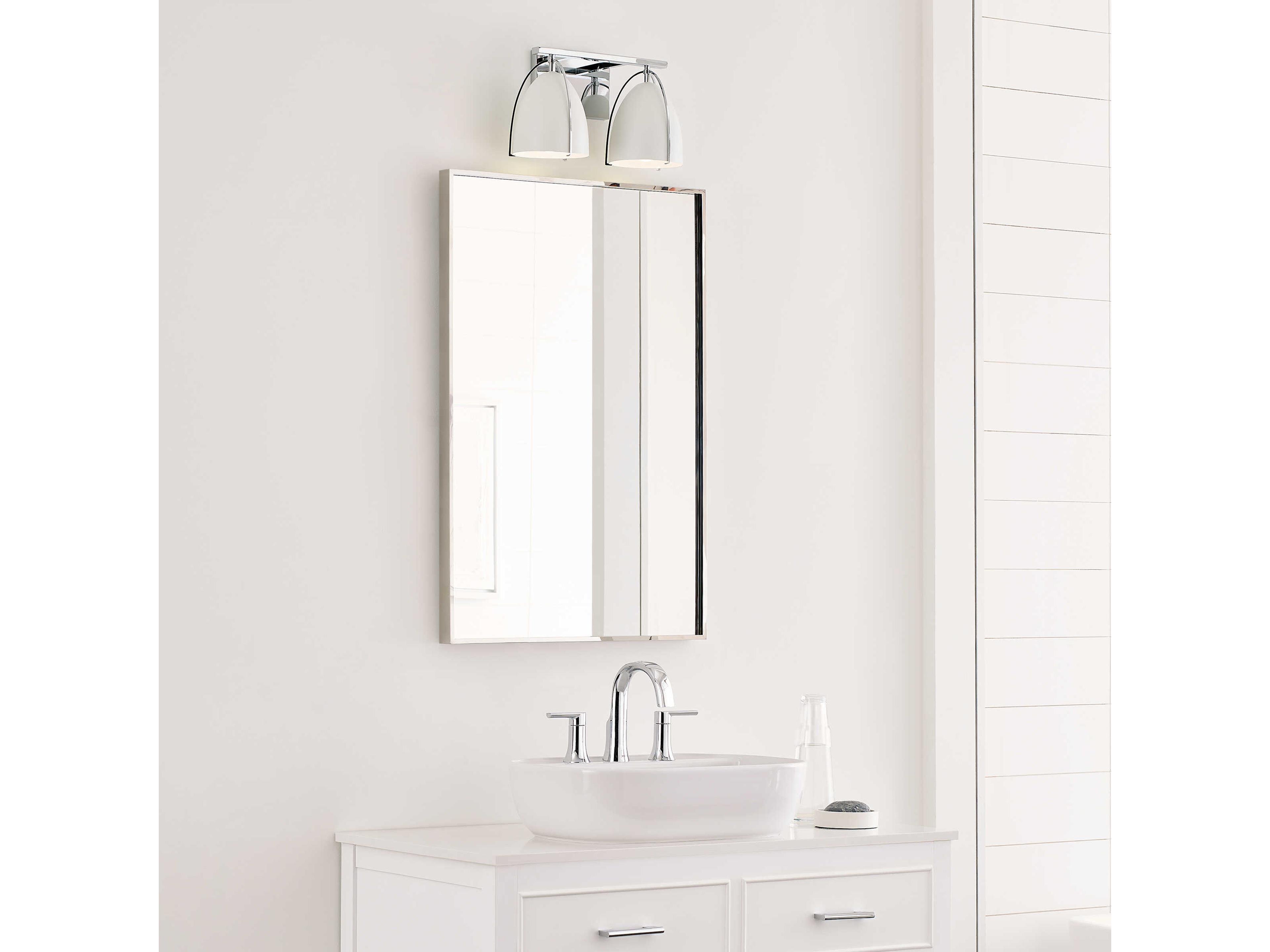 Visual Comfort Studio Norman 2-Light Chrome Vanity Light