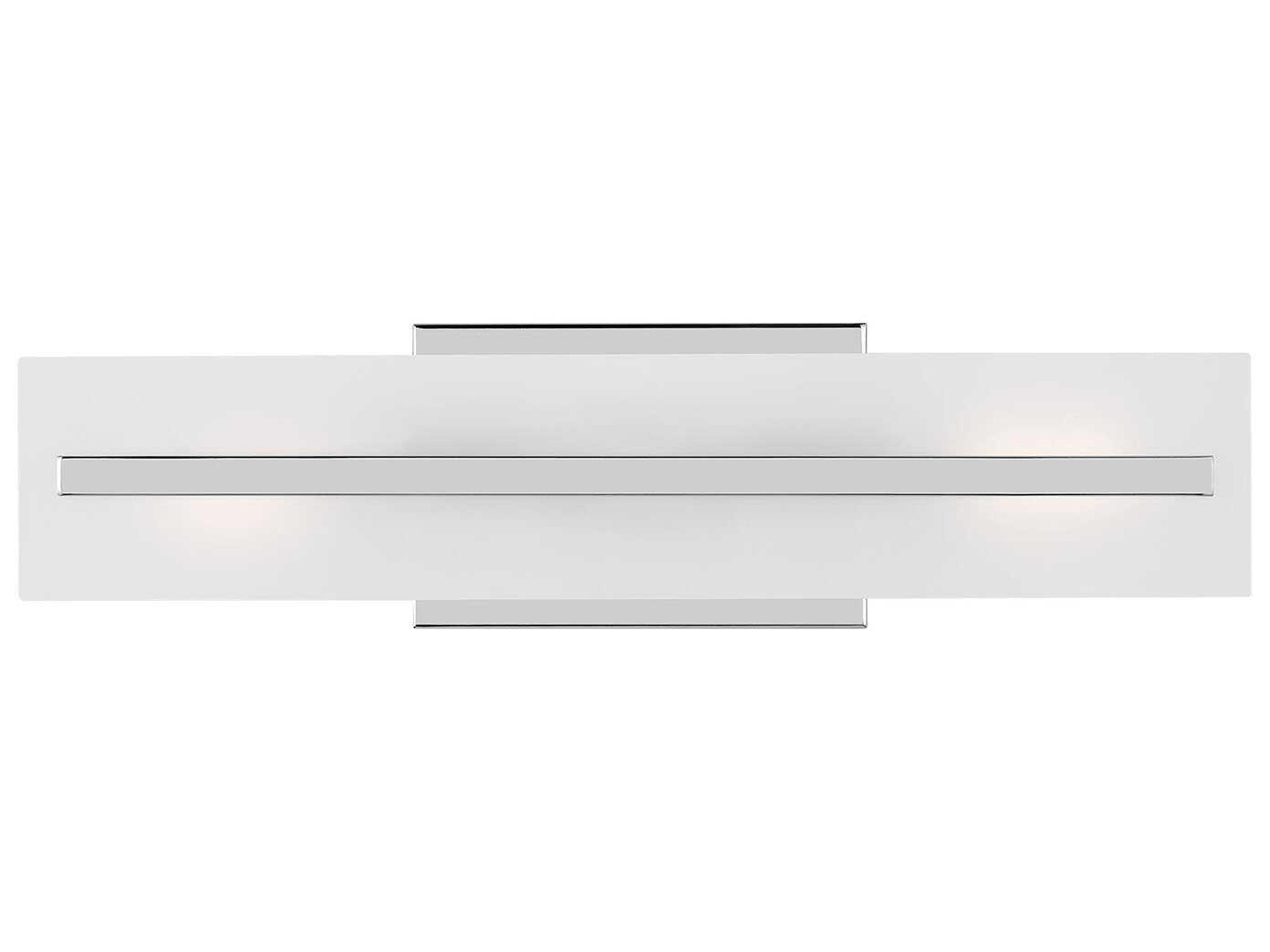 Dex Two Light Bath Vanity Modern Chrome Sconce