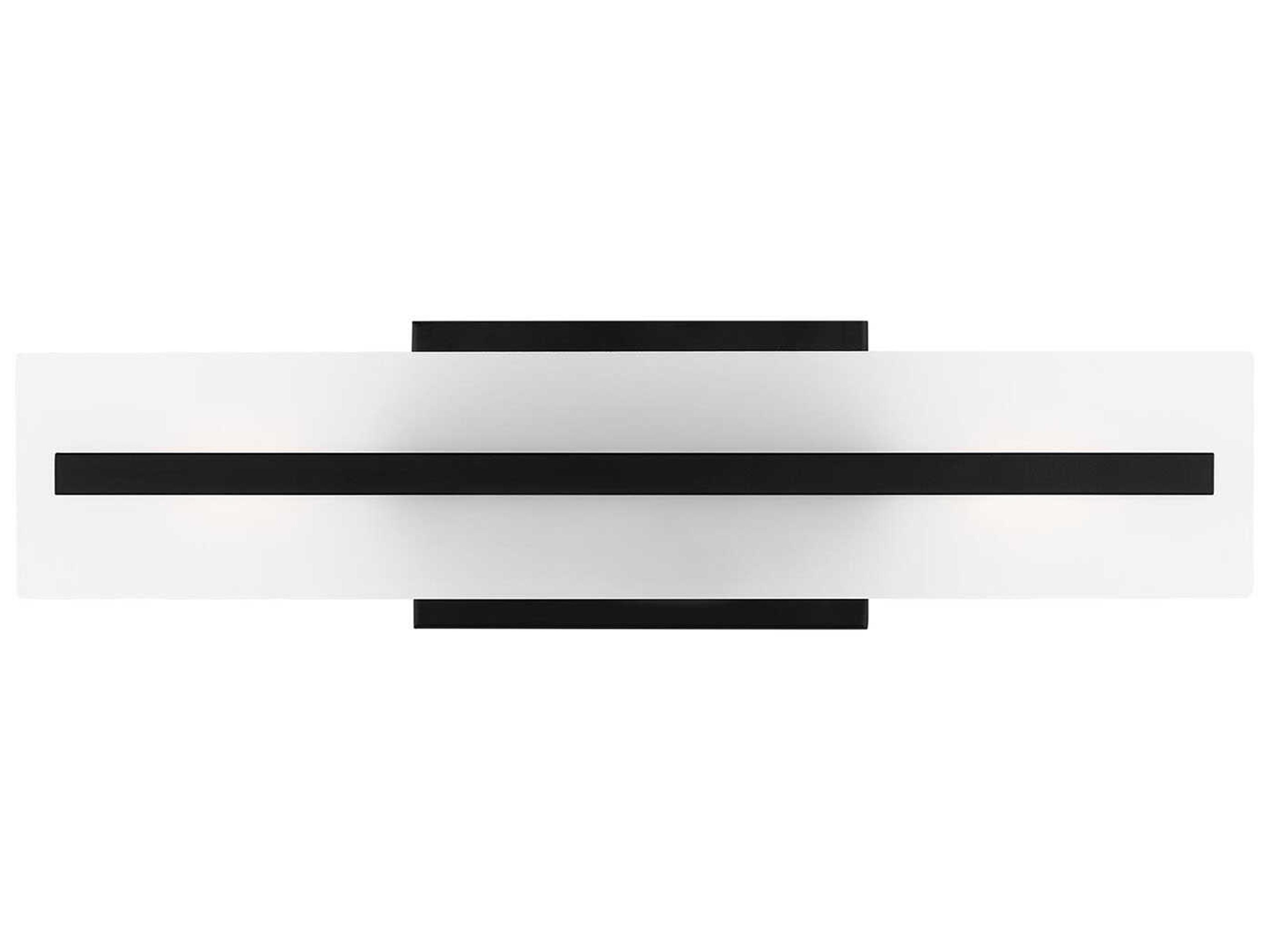 Dex Two Light Bath Vanity in Midnight Black