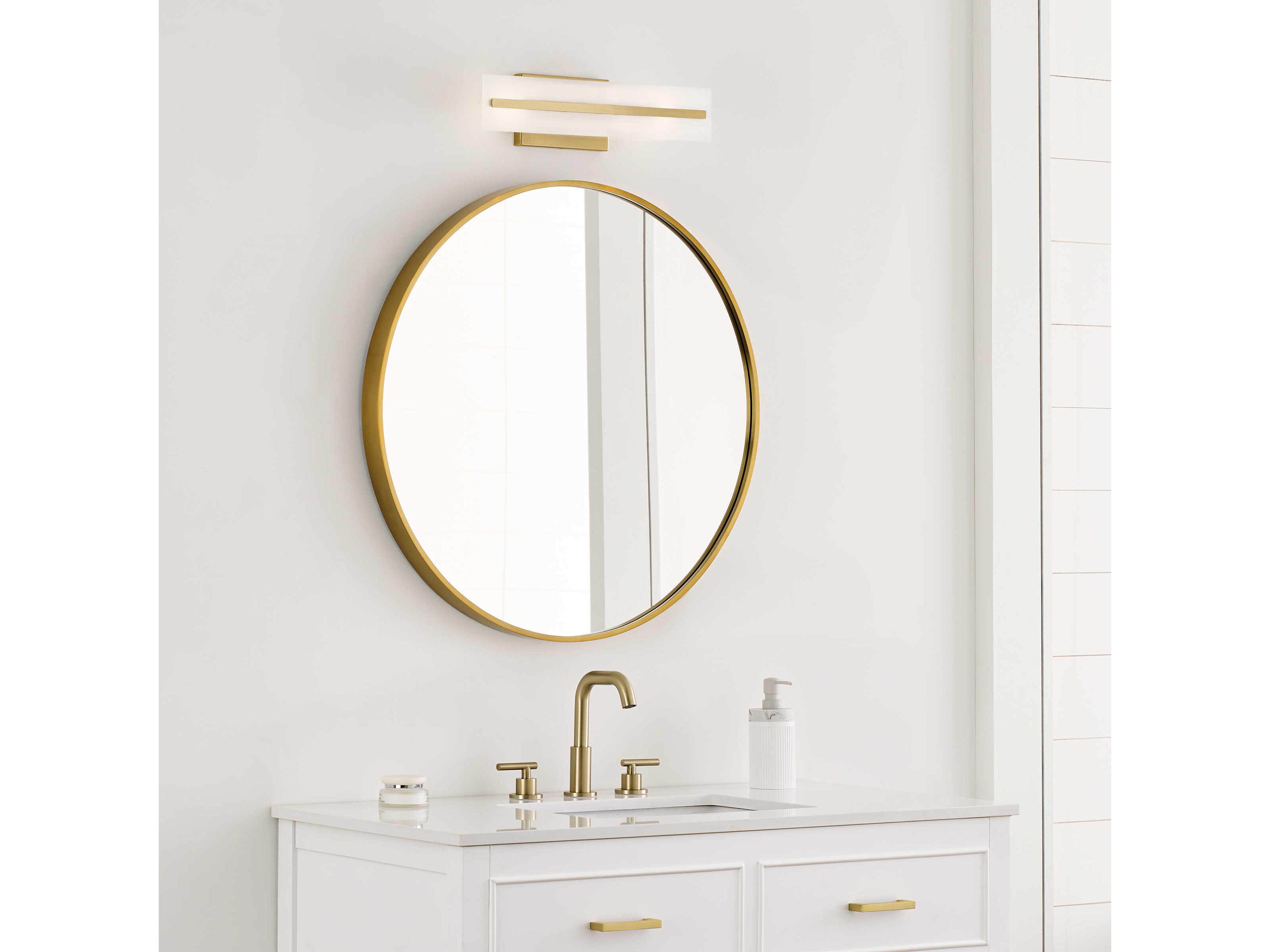 Visual Comfort Studio Dex 2-Light Satin Brass Vanity Light