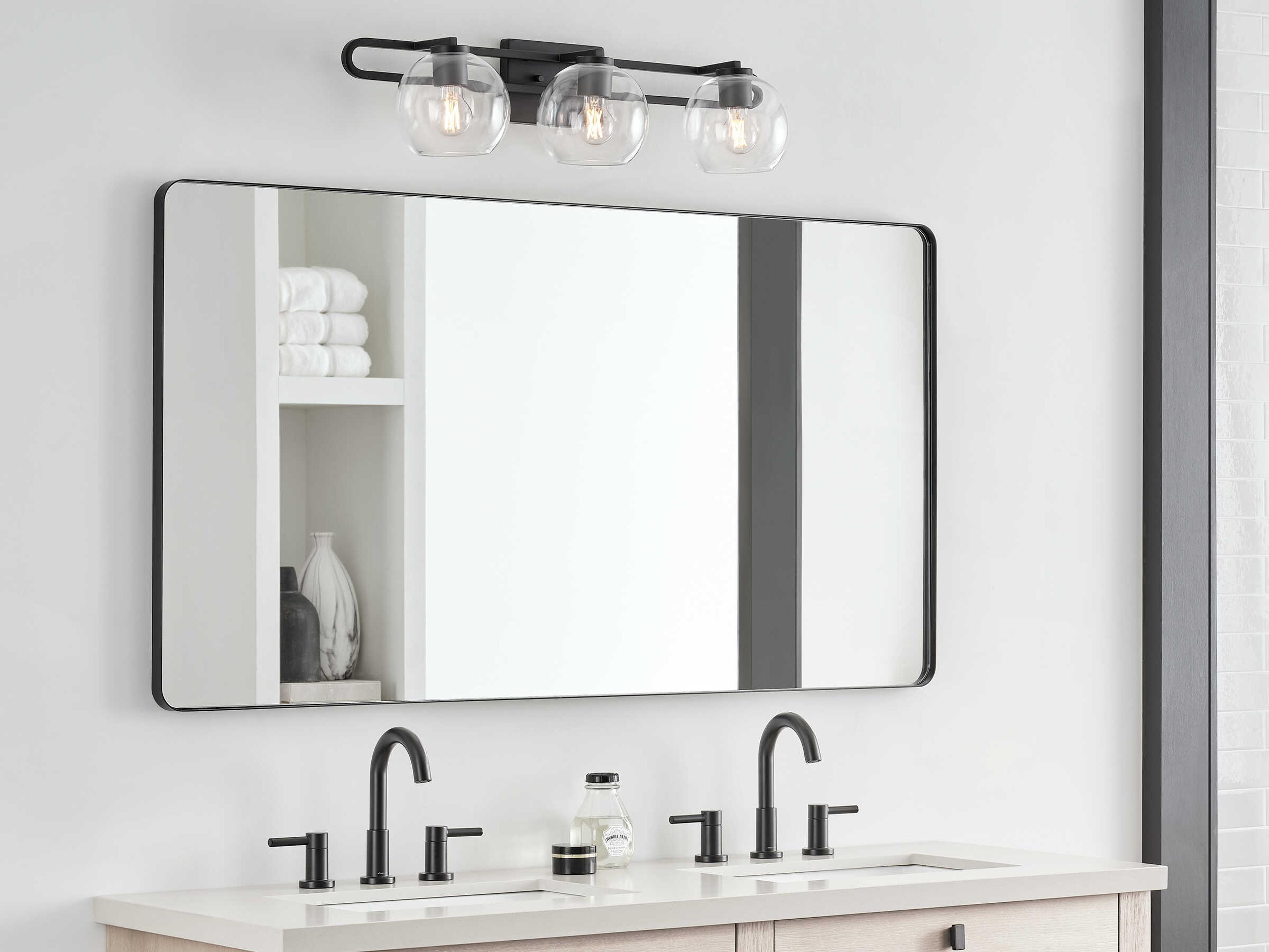 Visual Comfort Studio Codyn 3-Light Midnight Black Vanity Light