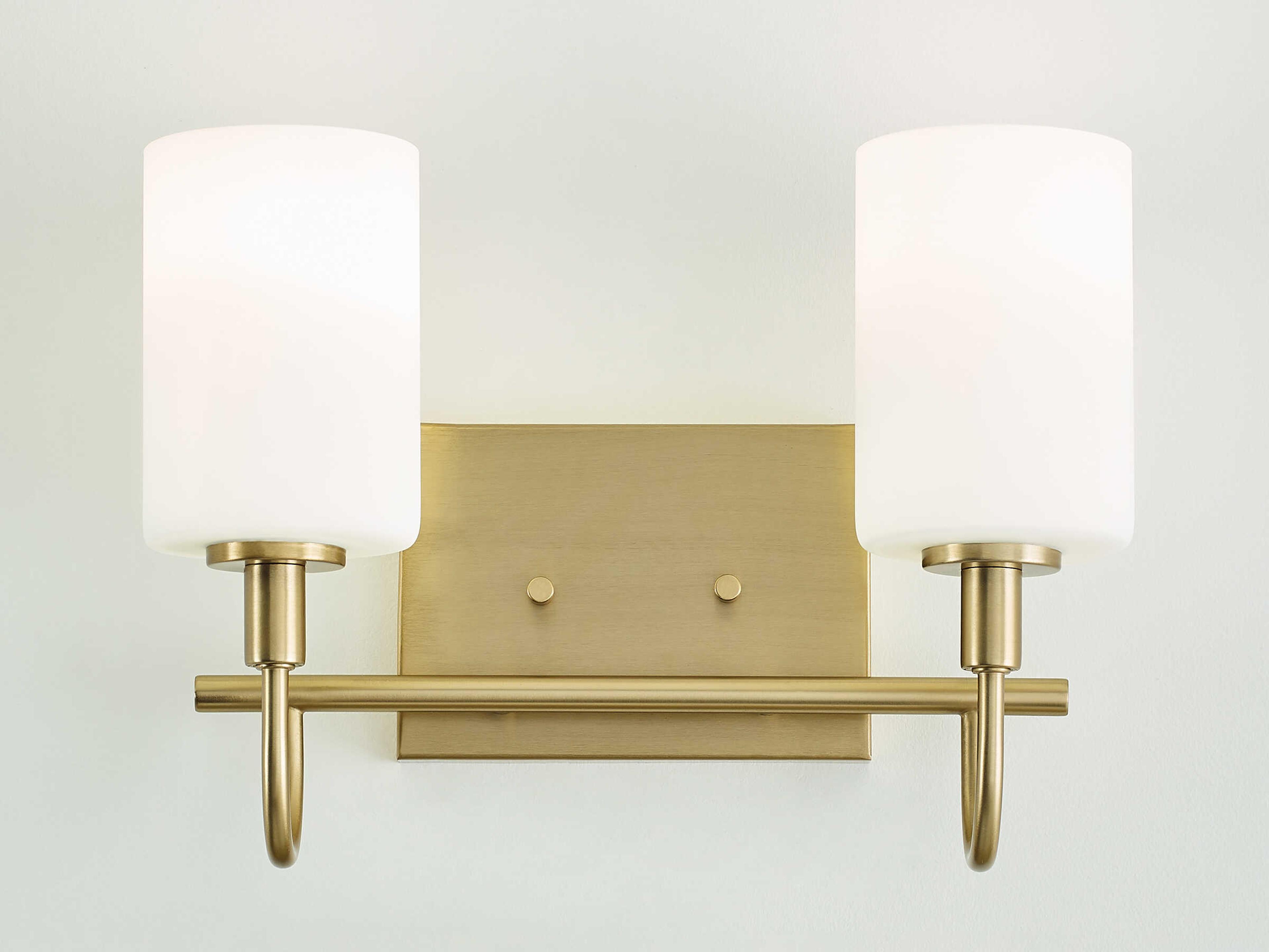 Visual Comfort Studio Oak Moore 2-Light Satin Brass Vanity Light