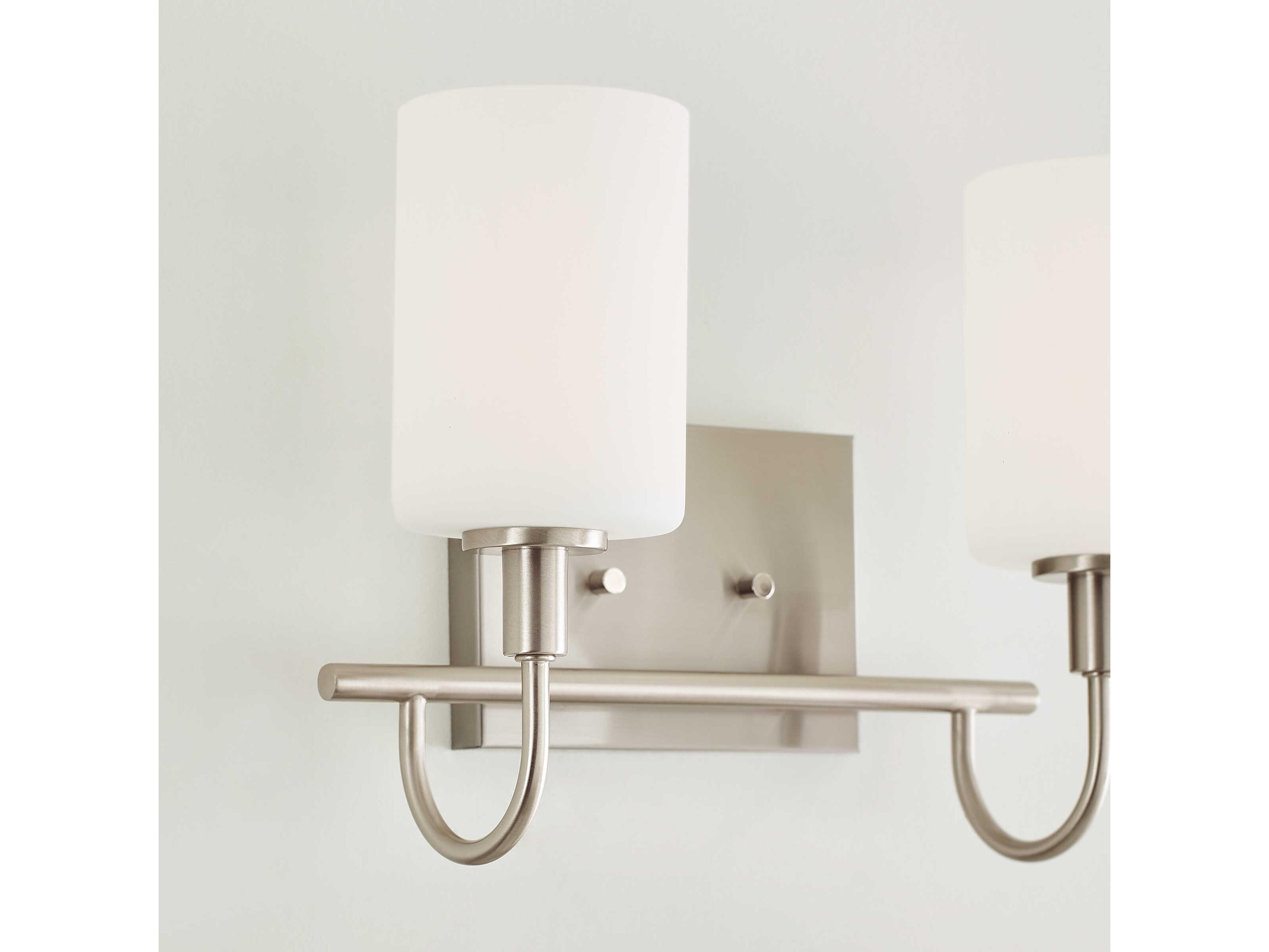 Visual Comfort Studio Oak Moore 2-Light Brushed Nickel Vanity Light