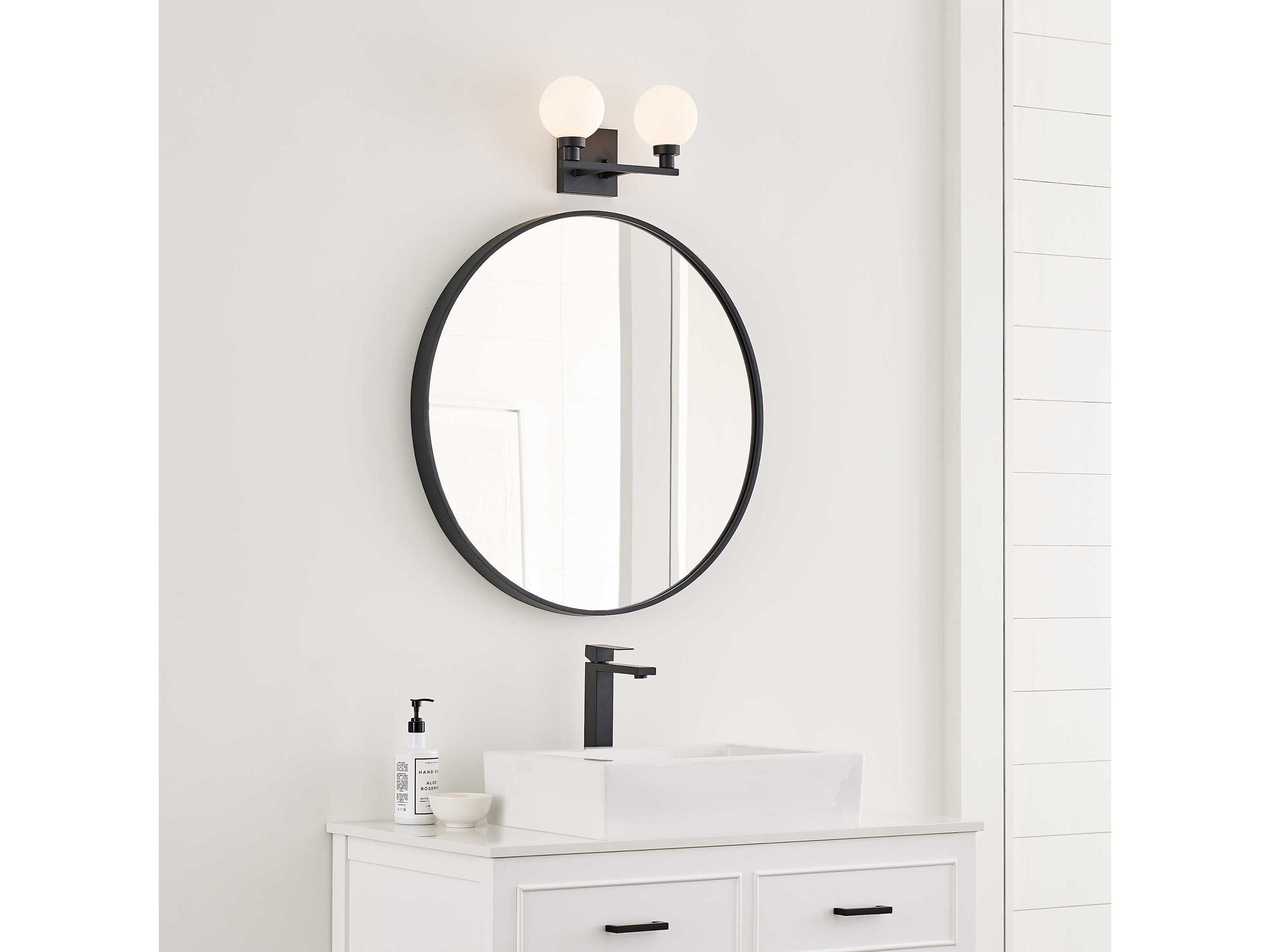 Visual Comfort Studio Clybourn 2-Light Midnight Black Vanity Light