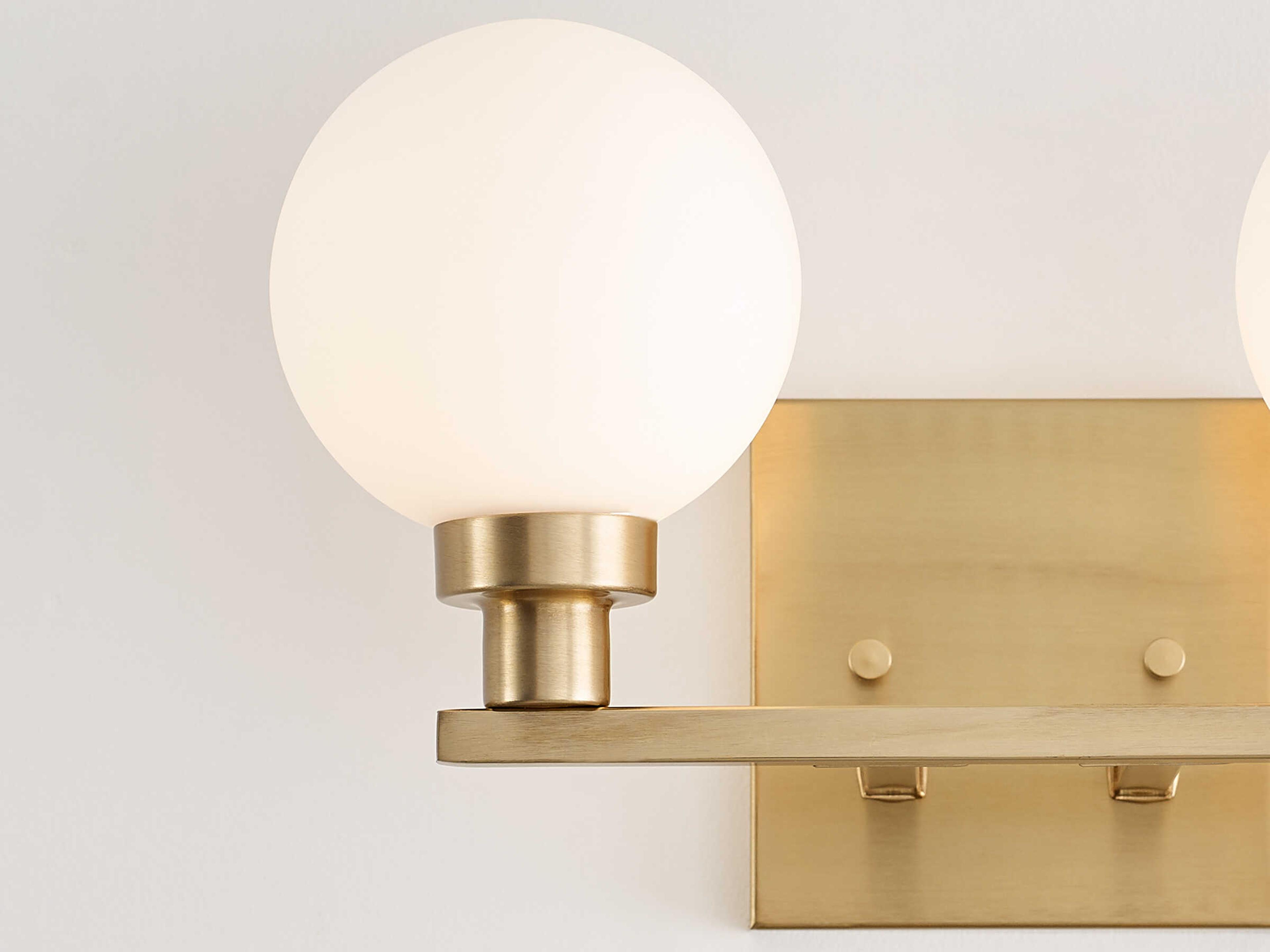 Visual Comfort Studio Clybourn 2-Light Satin Brass Vanity Light