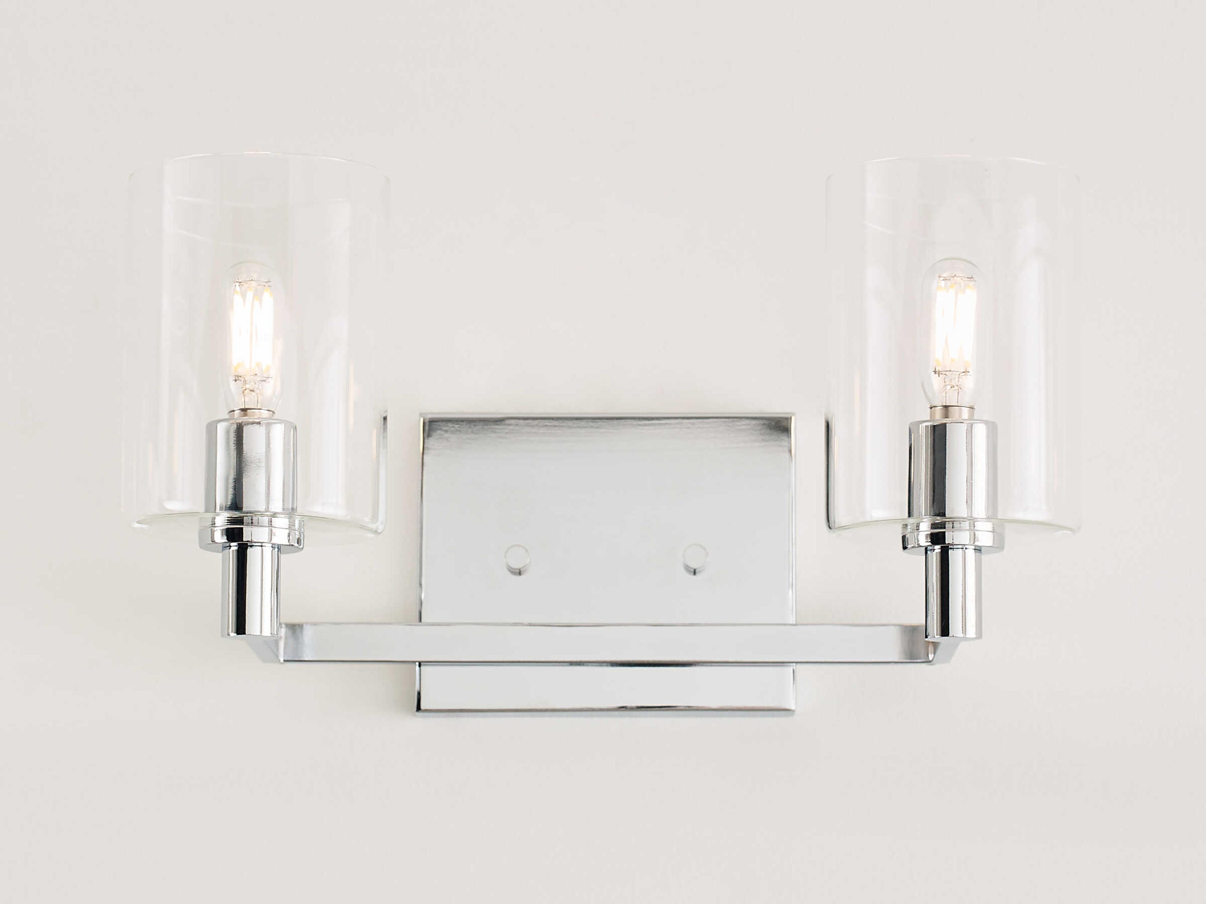Visual Comfort Studio Fullton 2-Light Chrome Vanity Light