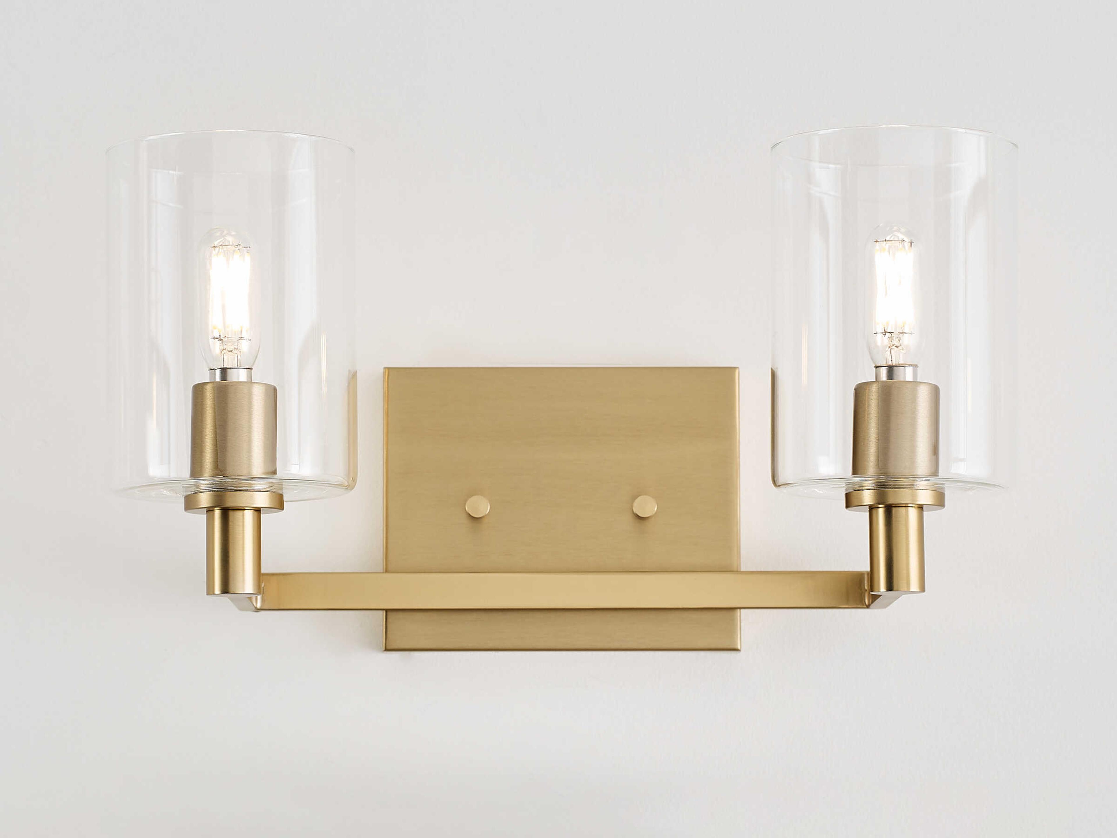Visual Comfort Studio Fullton 2-Light Satin Brass Vanity Light