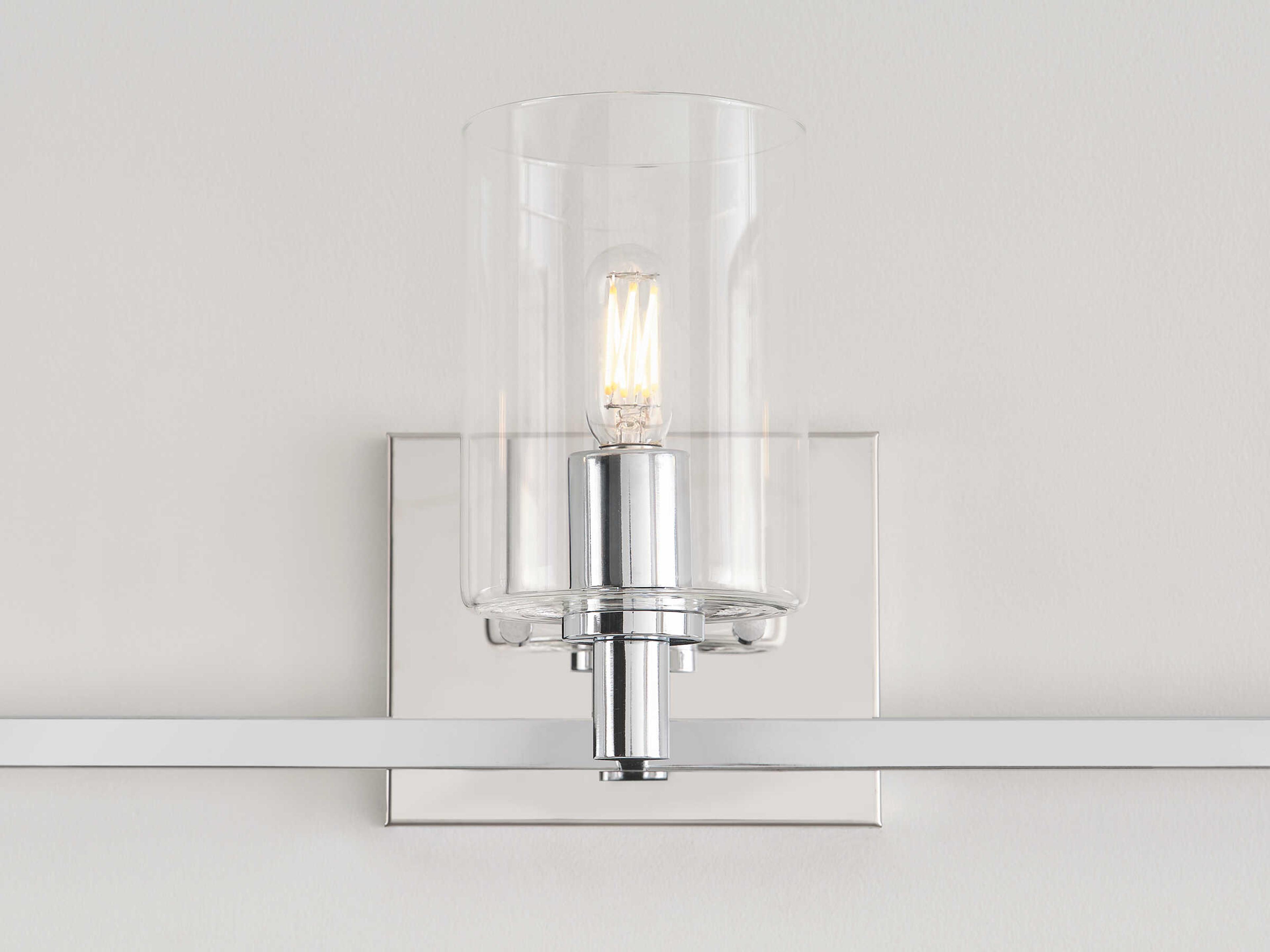 Visual Comfort Studio Fullton 3-Light Chrome Vanity Light