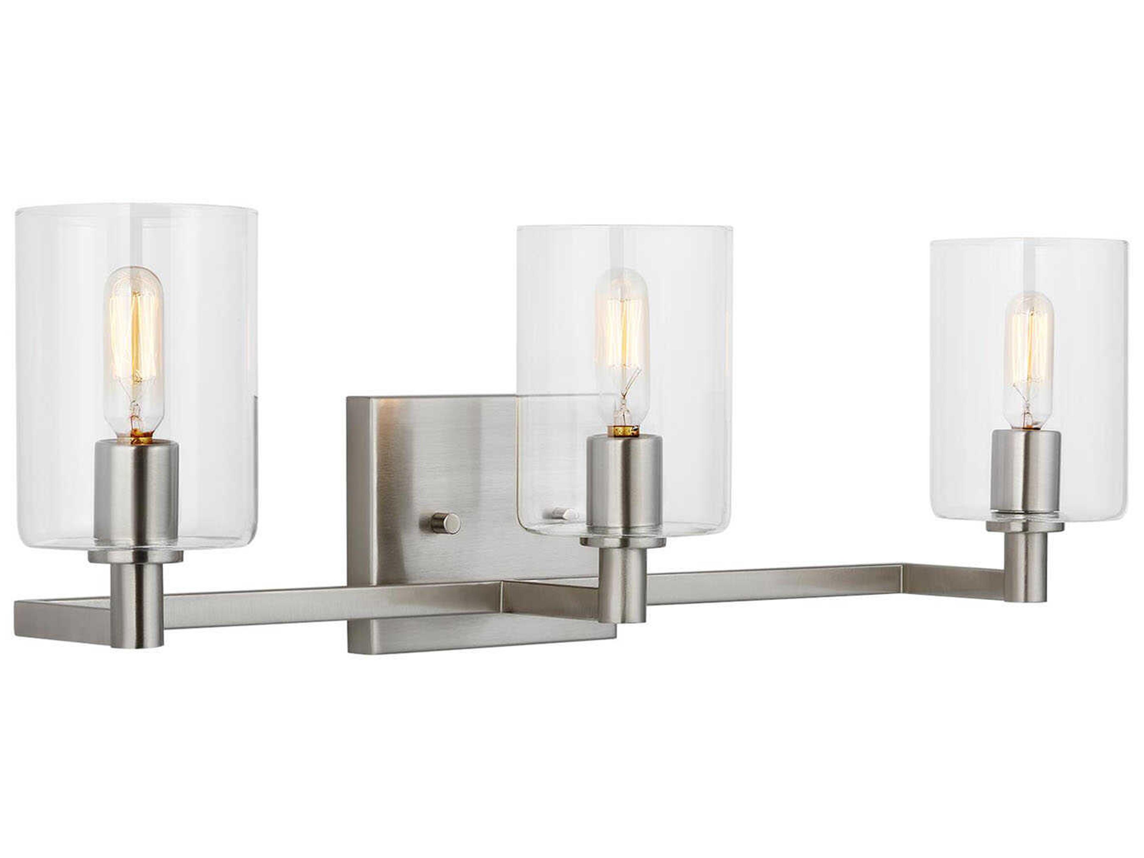 Fullton Three Light Bath Vanity in Brushed Nickel