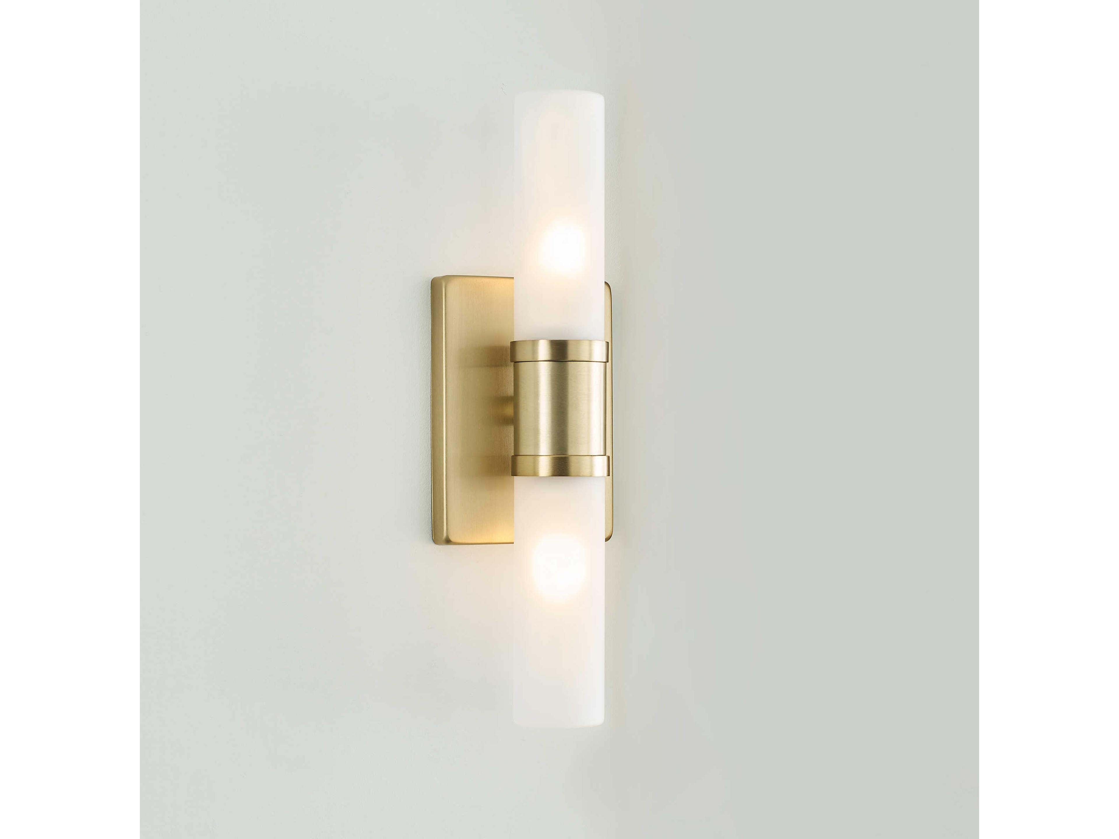 Visual Comfort Studio Keaton 2-Light Satin Brass Vanity Light
