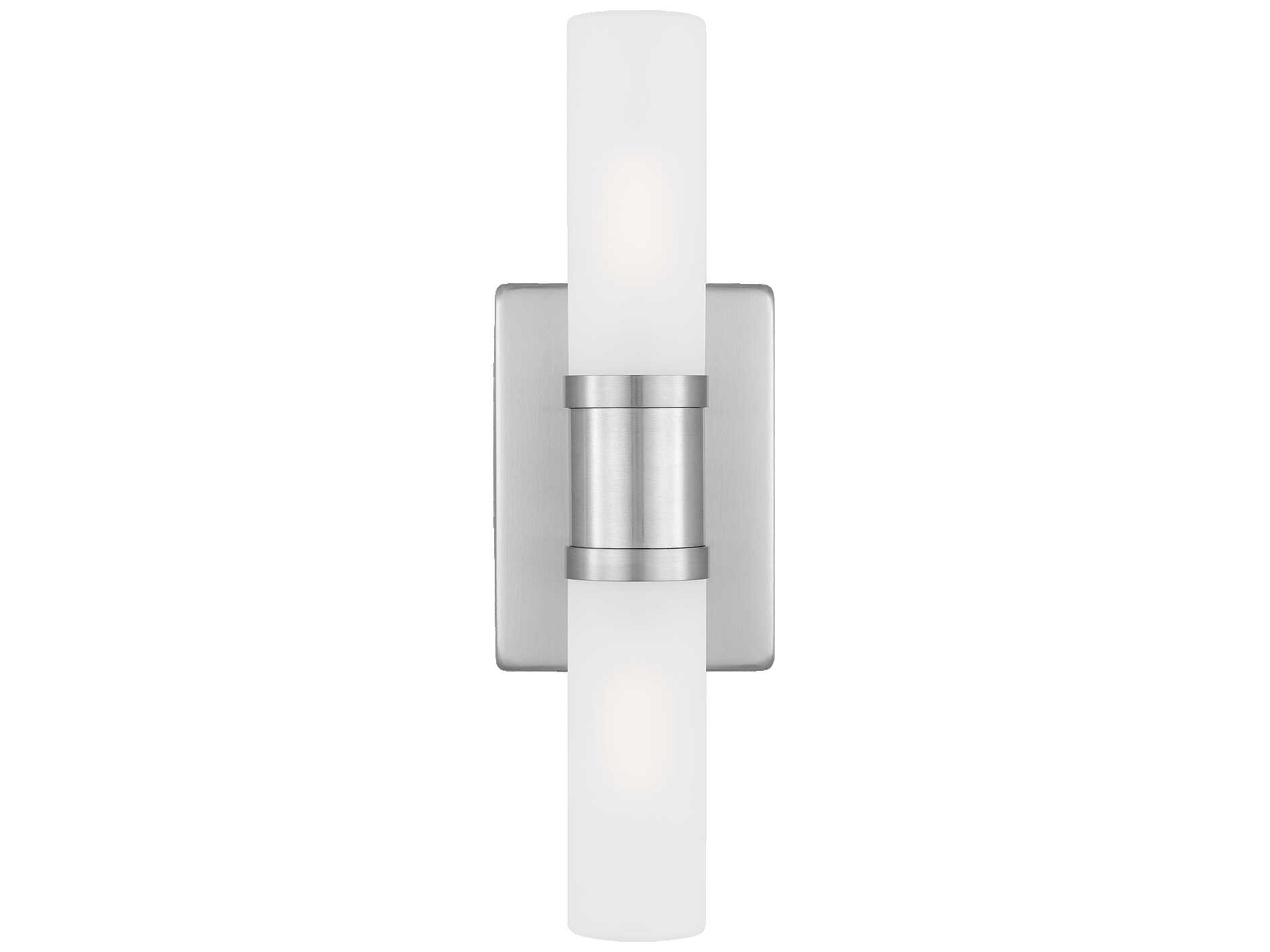 Keaton Two Light Bath Sconce Modern Brushed Nickel