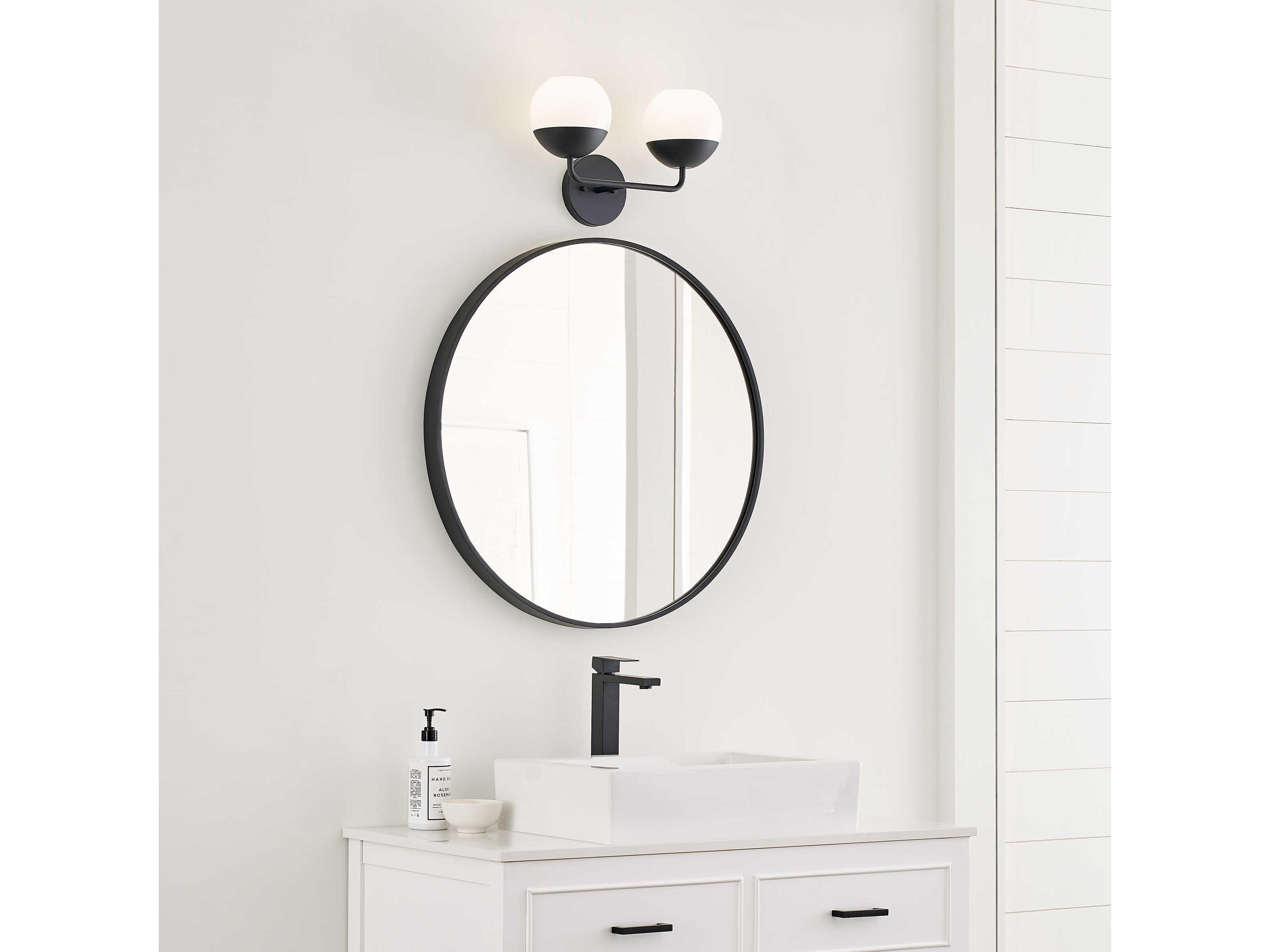 Visual Comfort Studio Alvin 2-Light Midnight Black Vanity Light