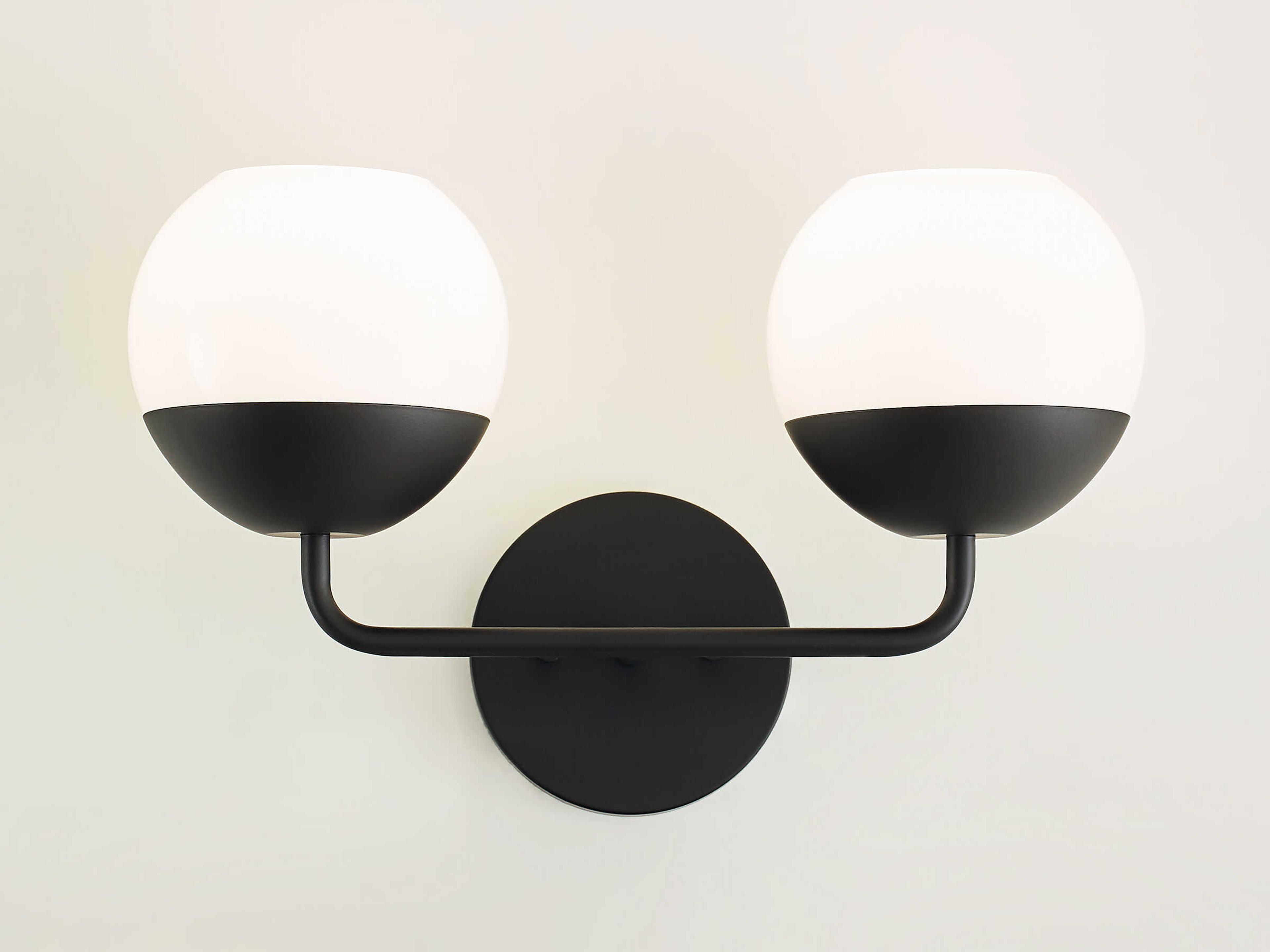 Visual Comfort Studio Alvin 2-Light Midnight Black Vanity Light