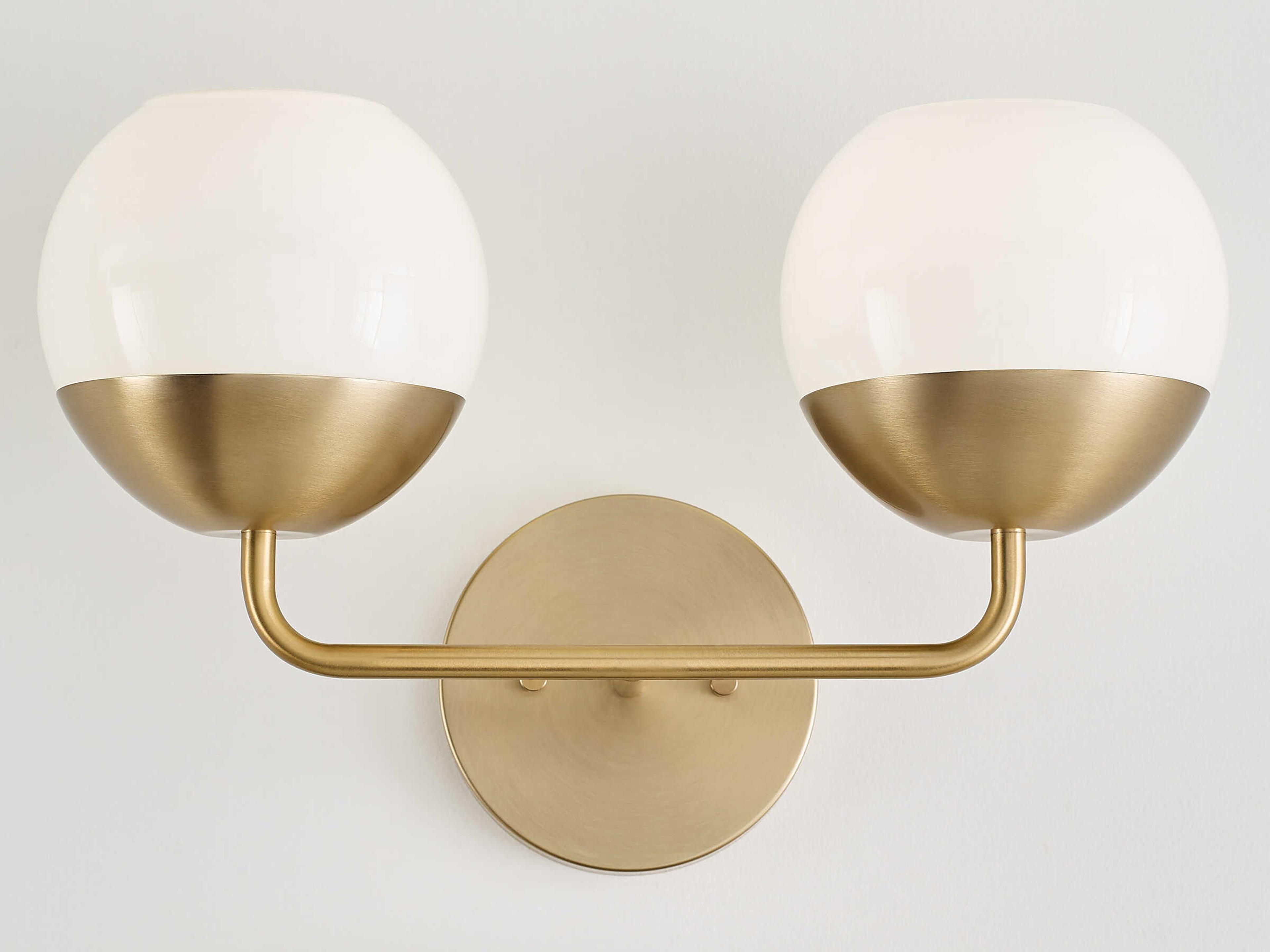 Visual Comfort Studio Alvin 2-Light Satin Brass Vanity Light