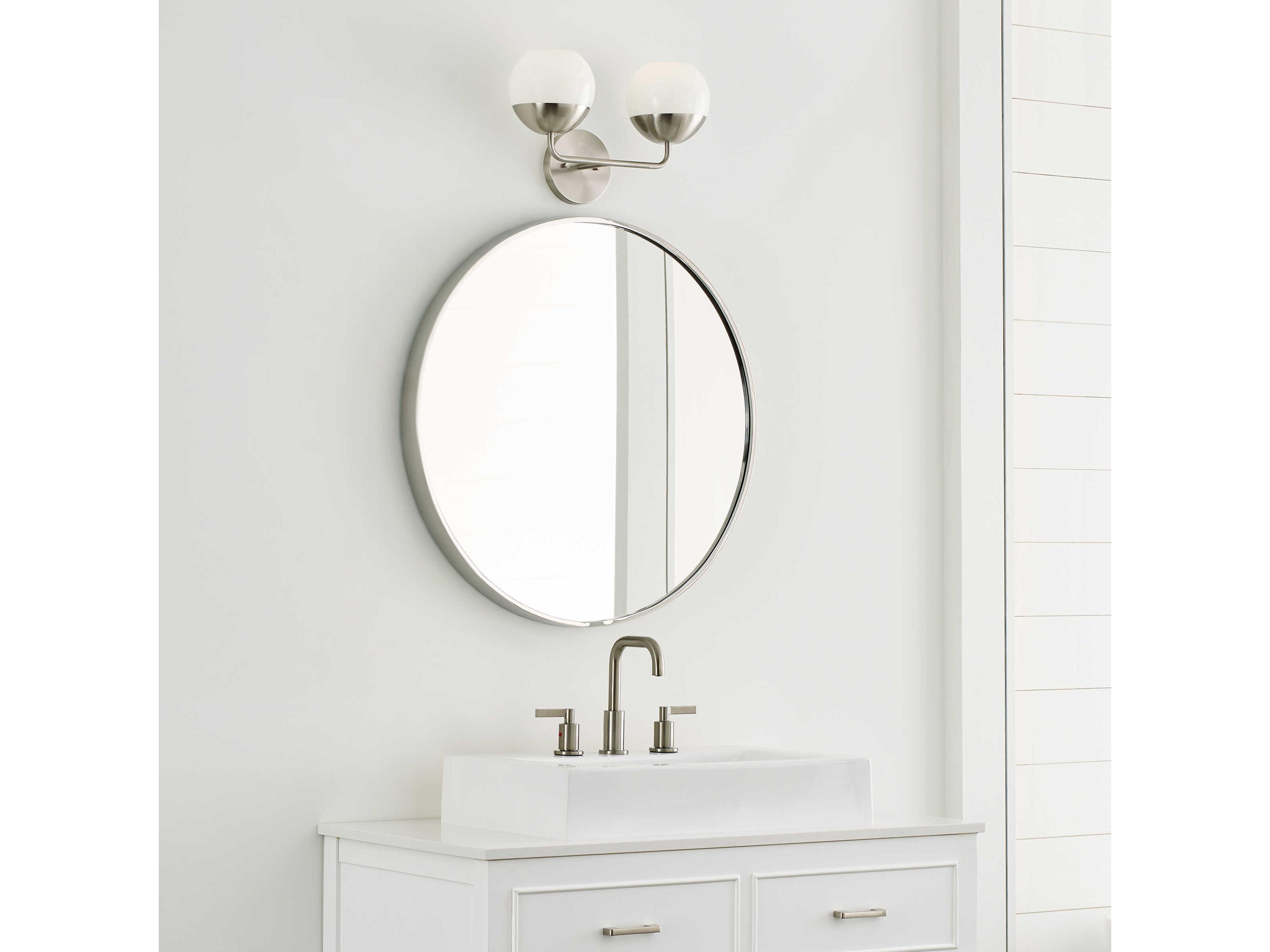 Visual Comfort Studio Alvin 2-Light Brushed Nickel Vanity Light
