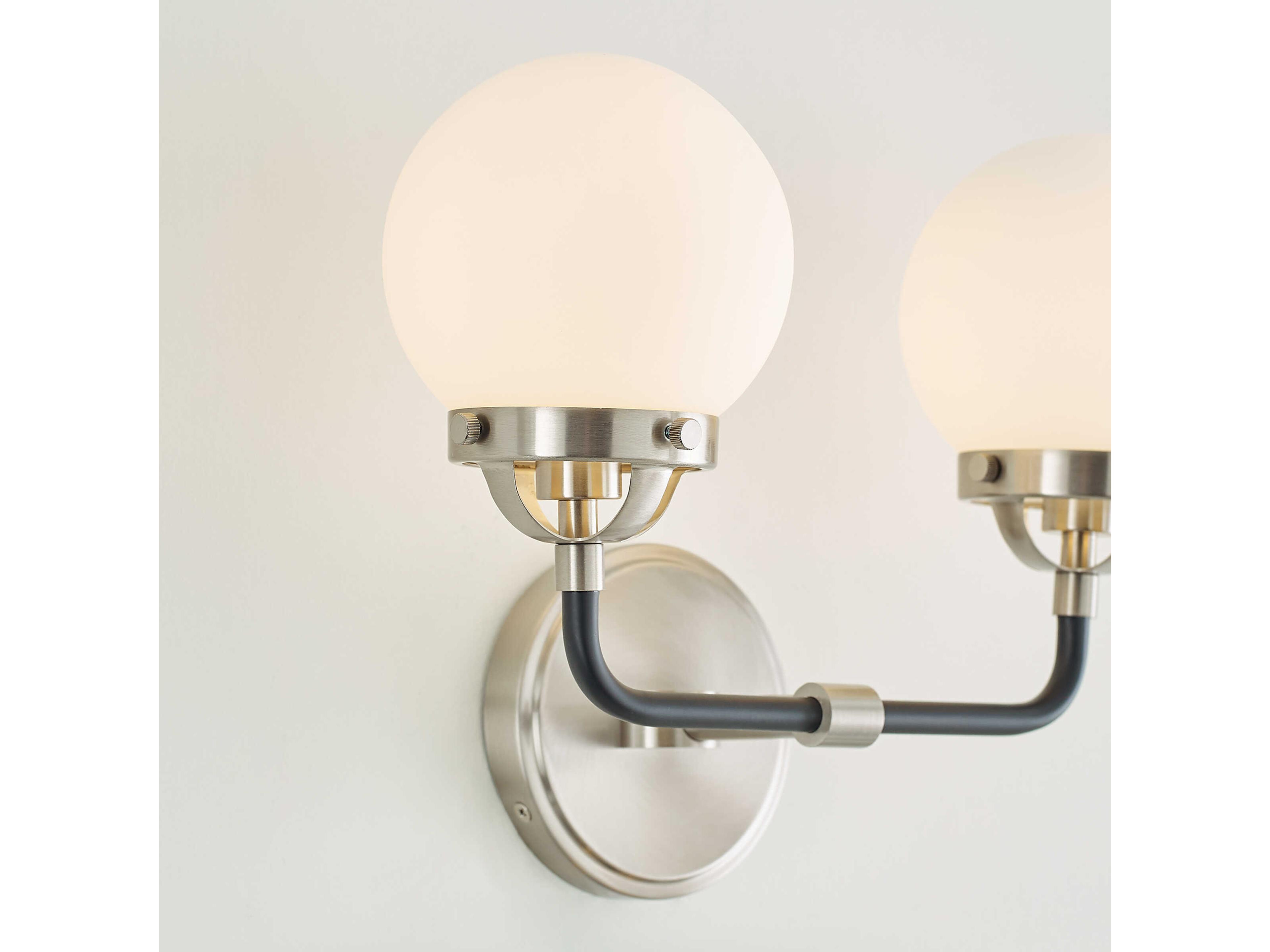 Visual Comfort Studio Cafe 2-Light Brushed Nickel Vanity Light