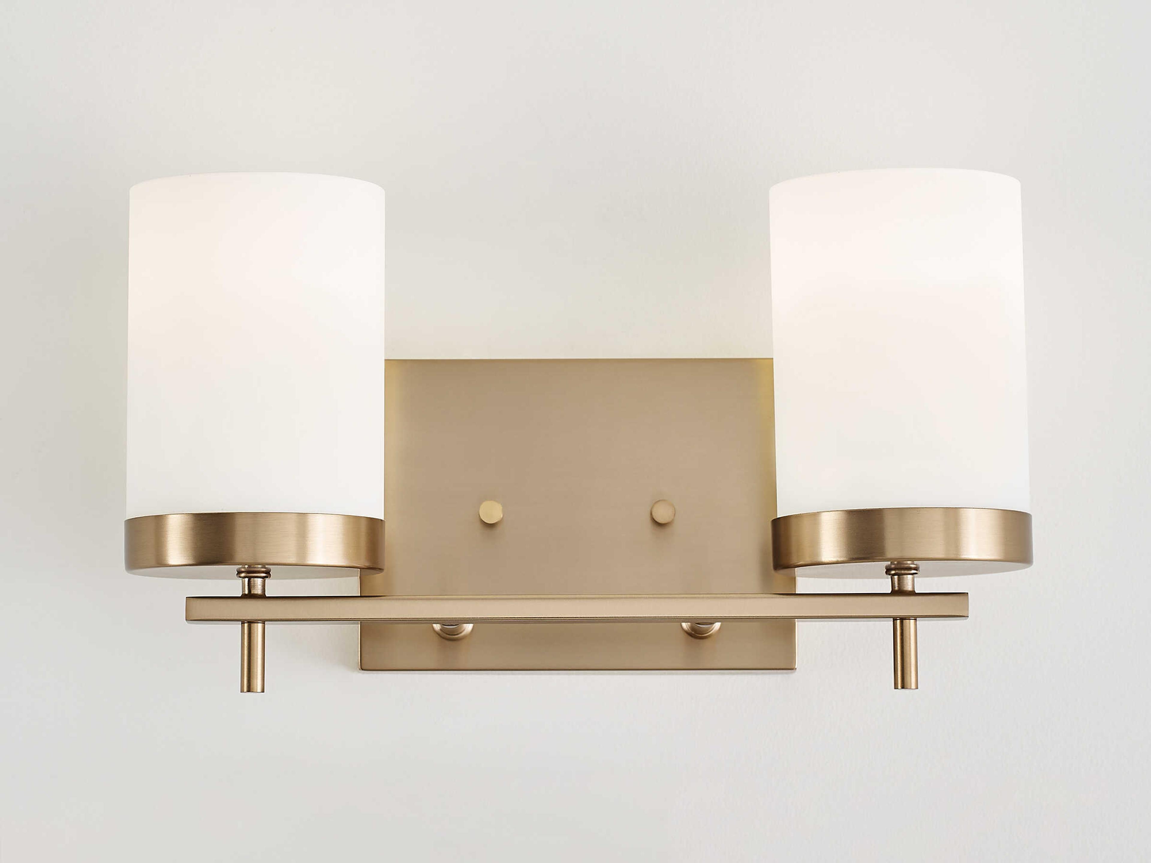 Visual Comfort Studio Zire 2-Light Satin Brass Vanity Light