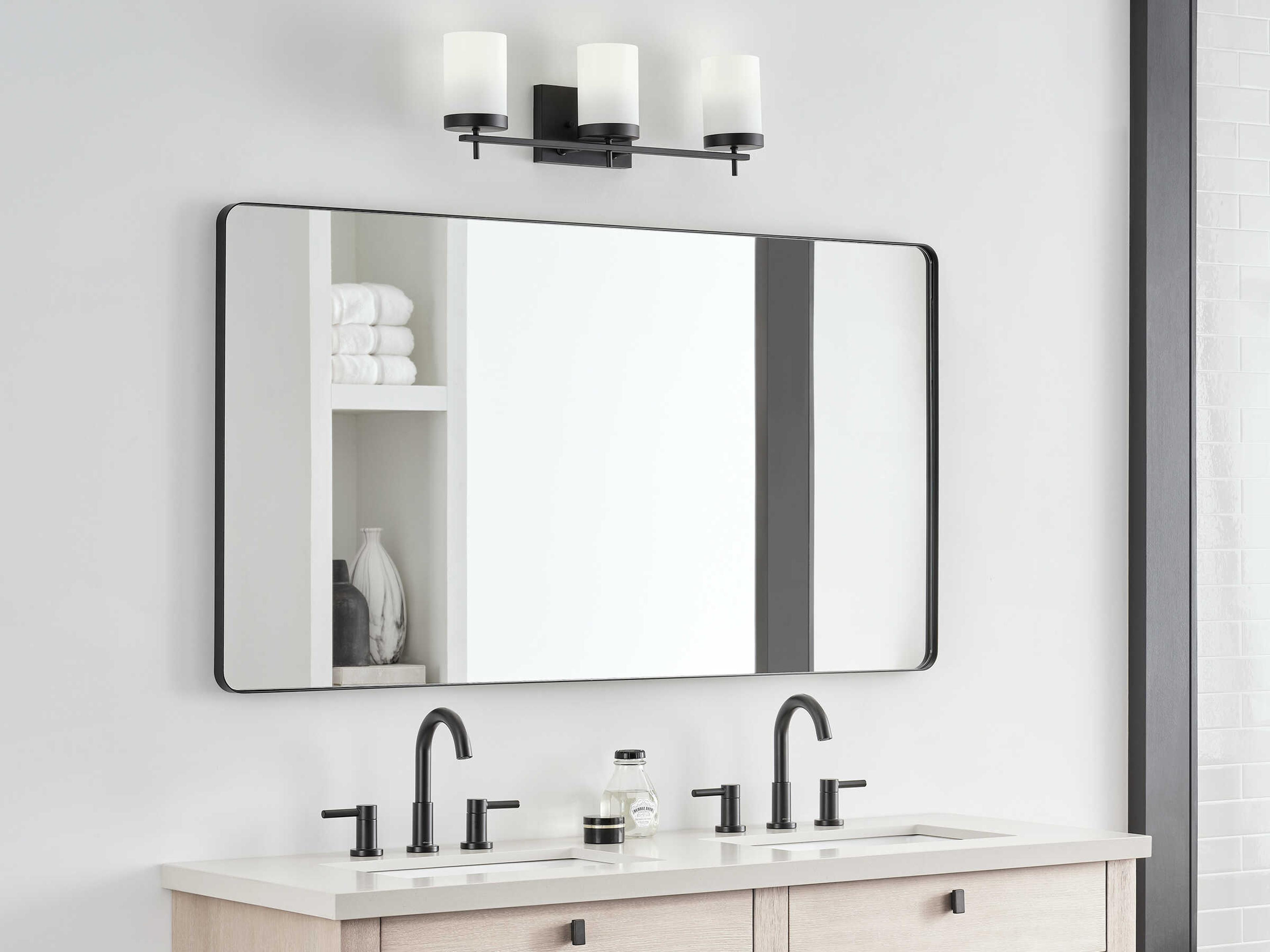 Visual Comfort Studio Zire 3-Light Midnight Black Vanity Light