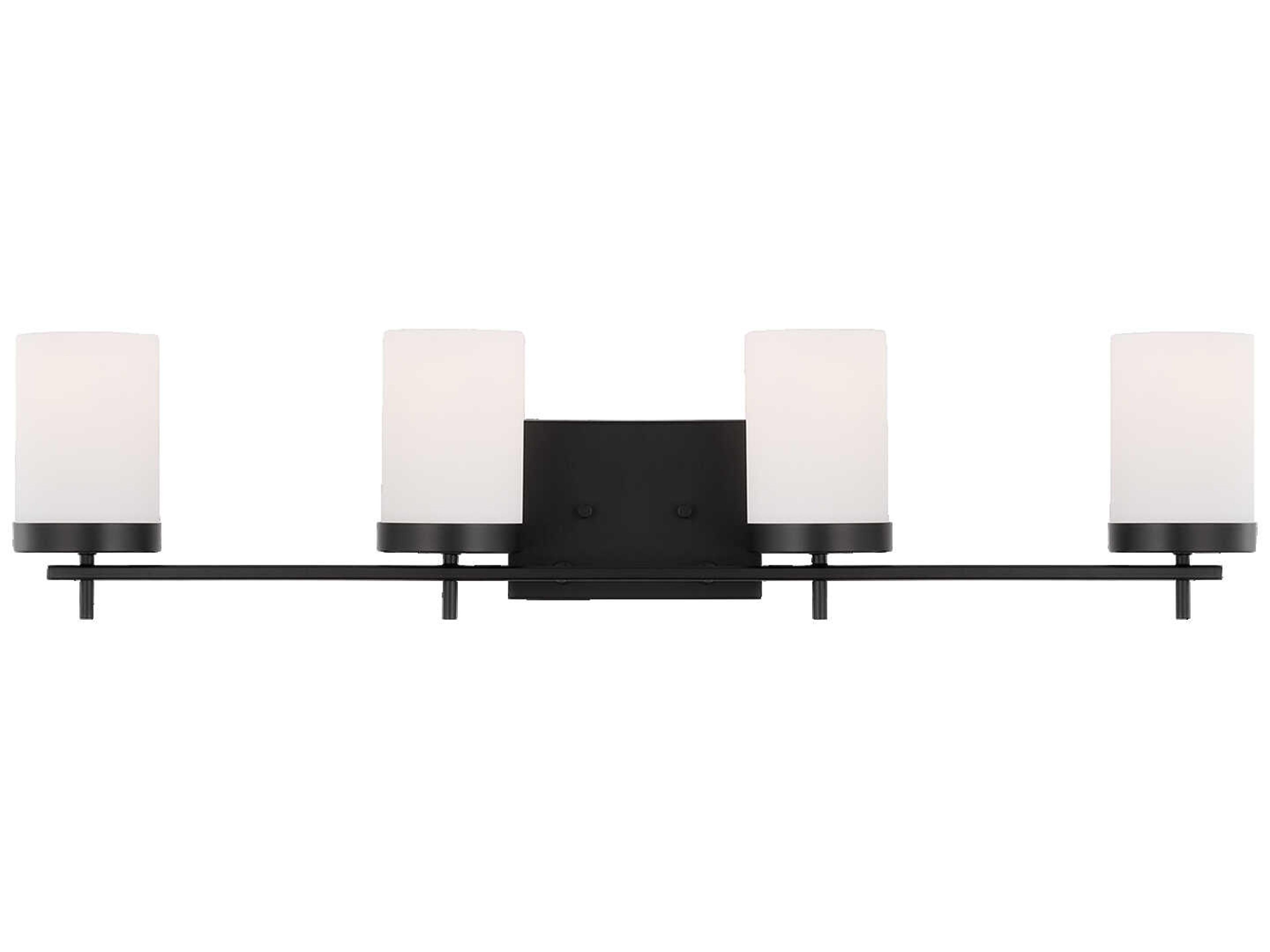 4 Light Bath Vanity Zire Midnight Black Modern