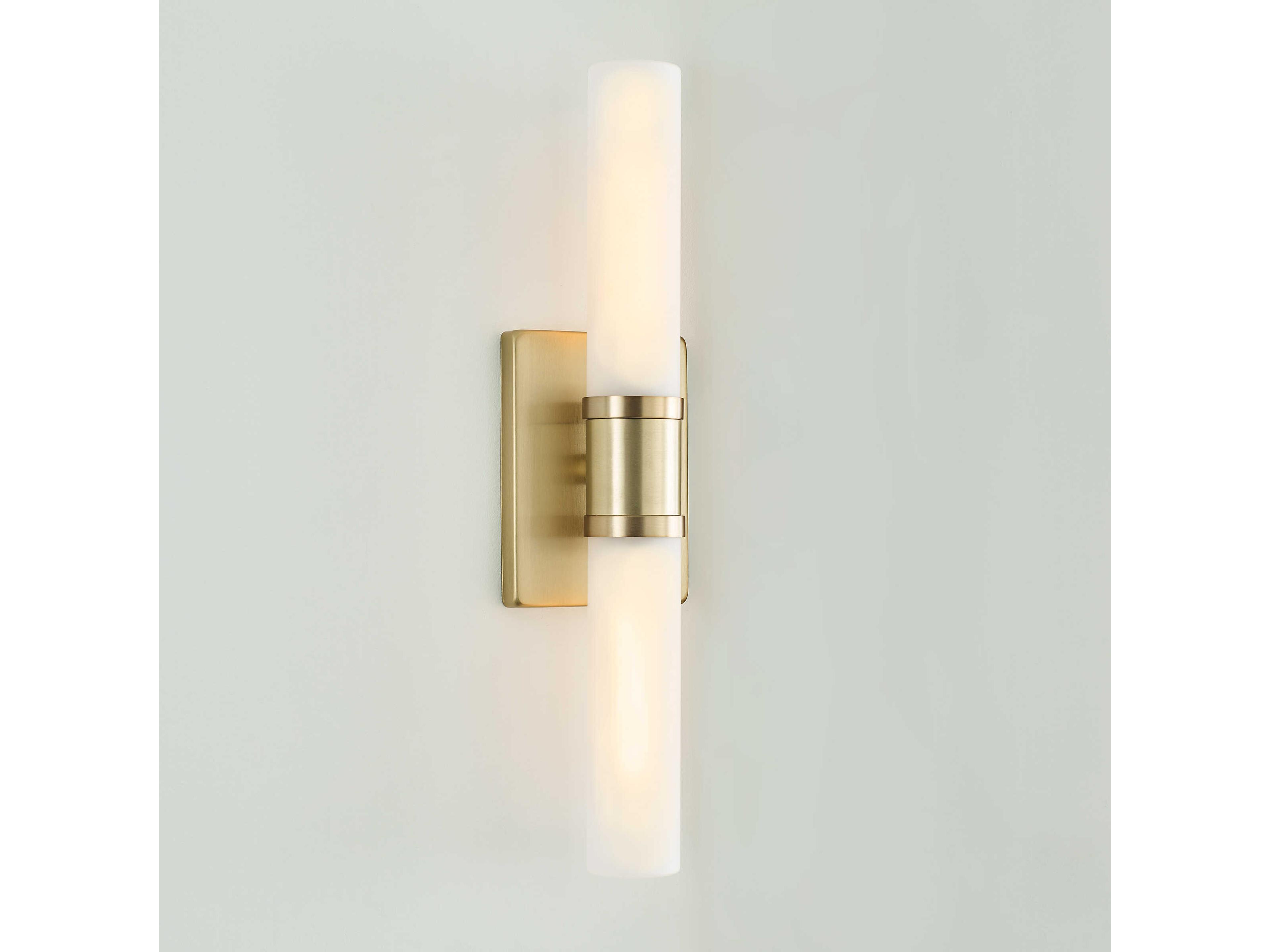 Visual Comfort Studio Keaton 2-Light Satin Brass Vanity Light
