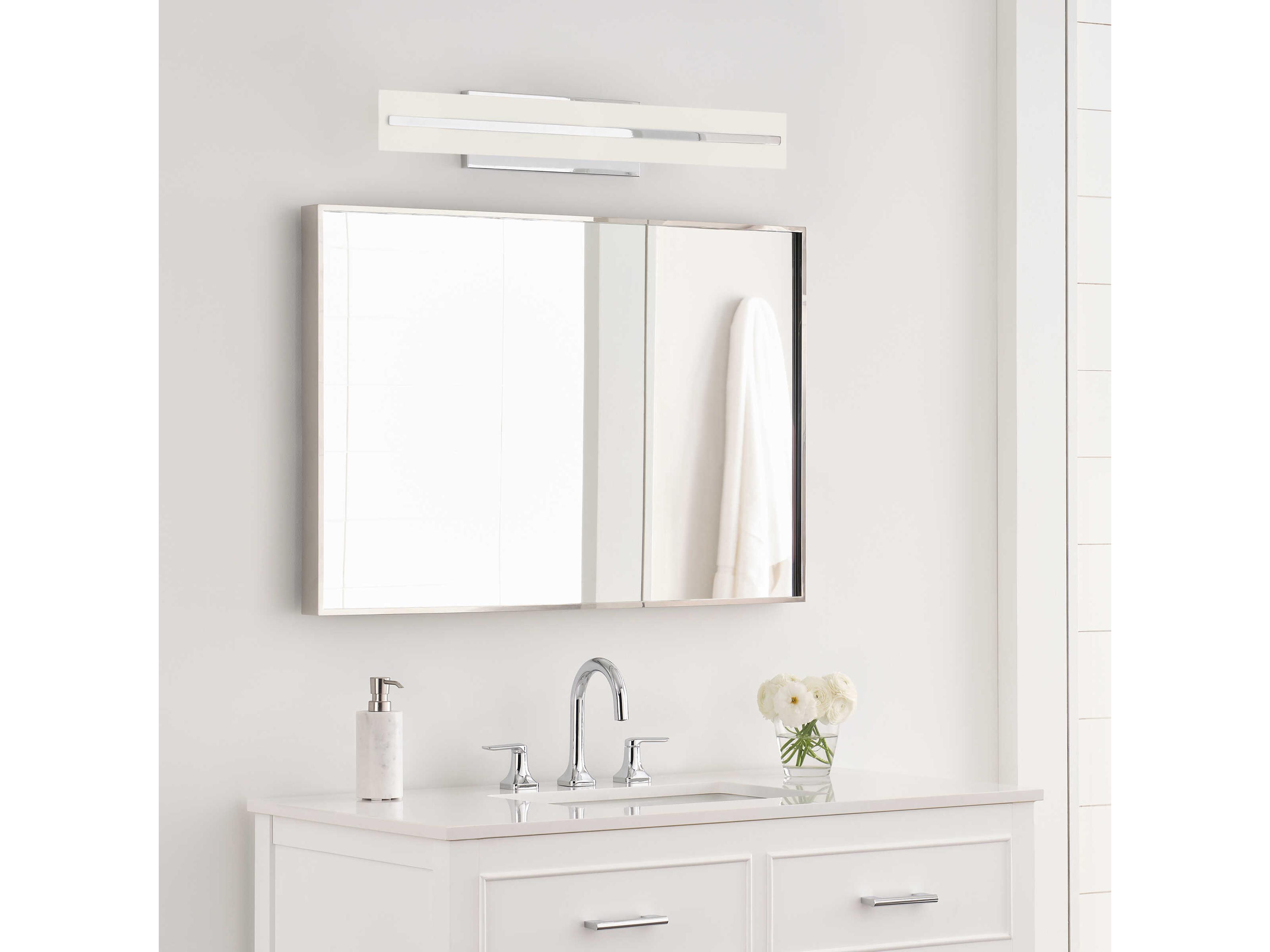 Visual Comfort Studio Dex 3-Light Chrome Vanity Light