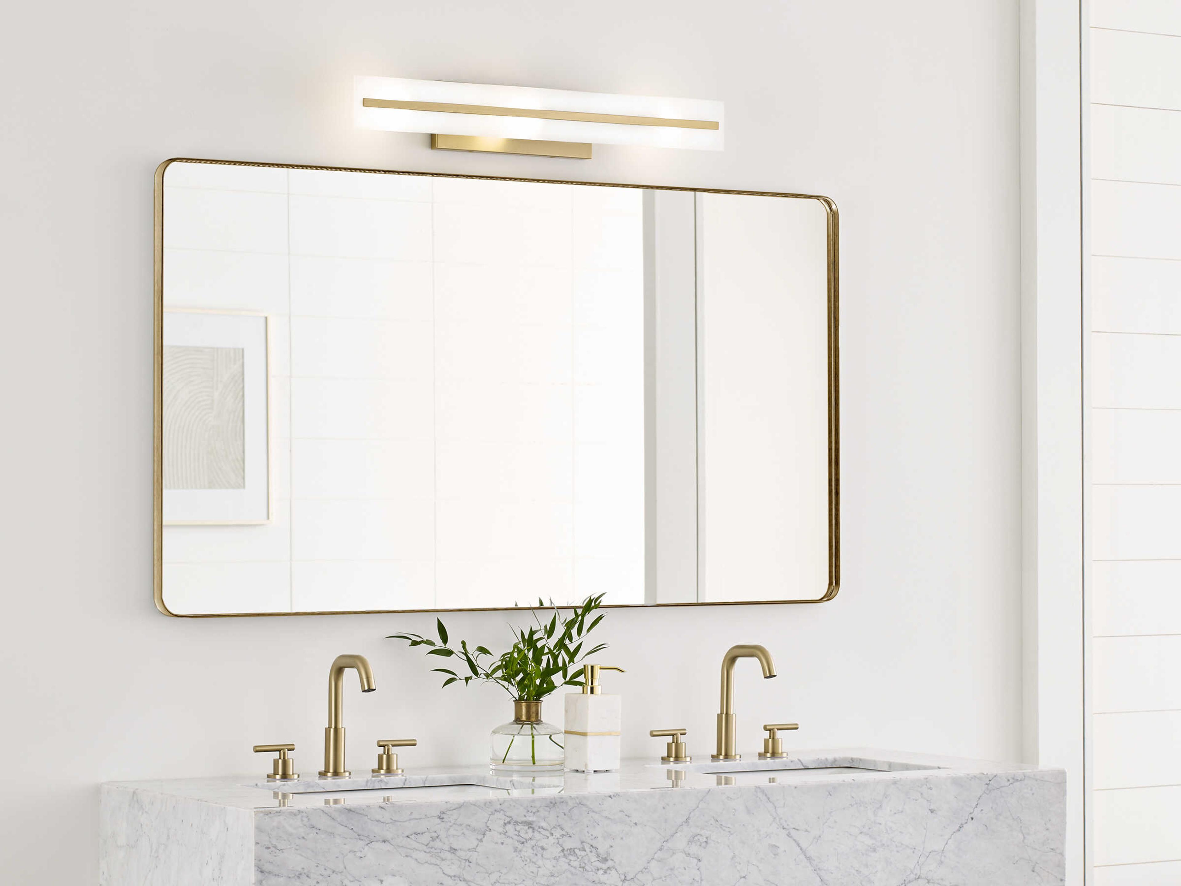 Visual Comfort Studio Dex 3-Light Satin Brass Vanity Light