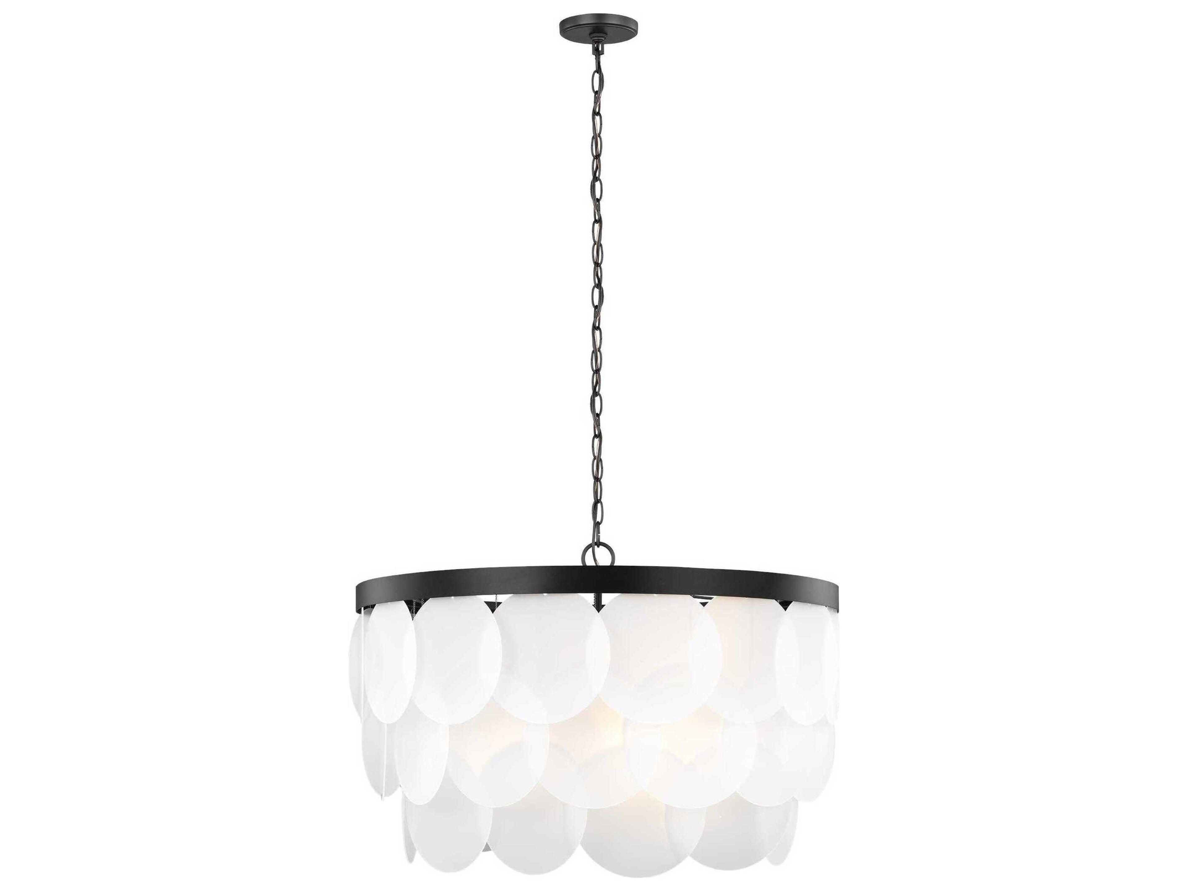 Mellita Eight Light Pendant in Midnight Black