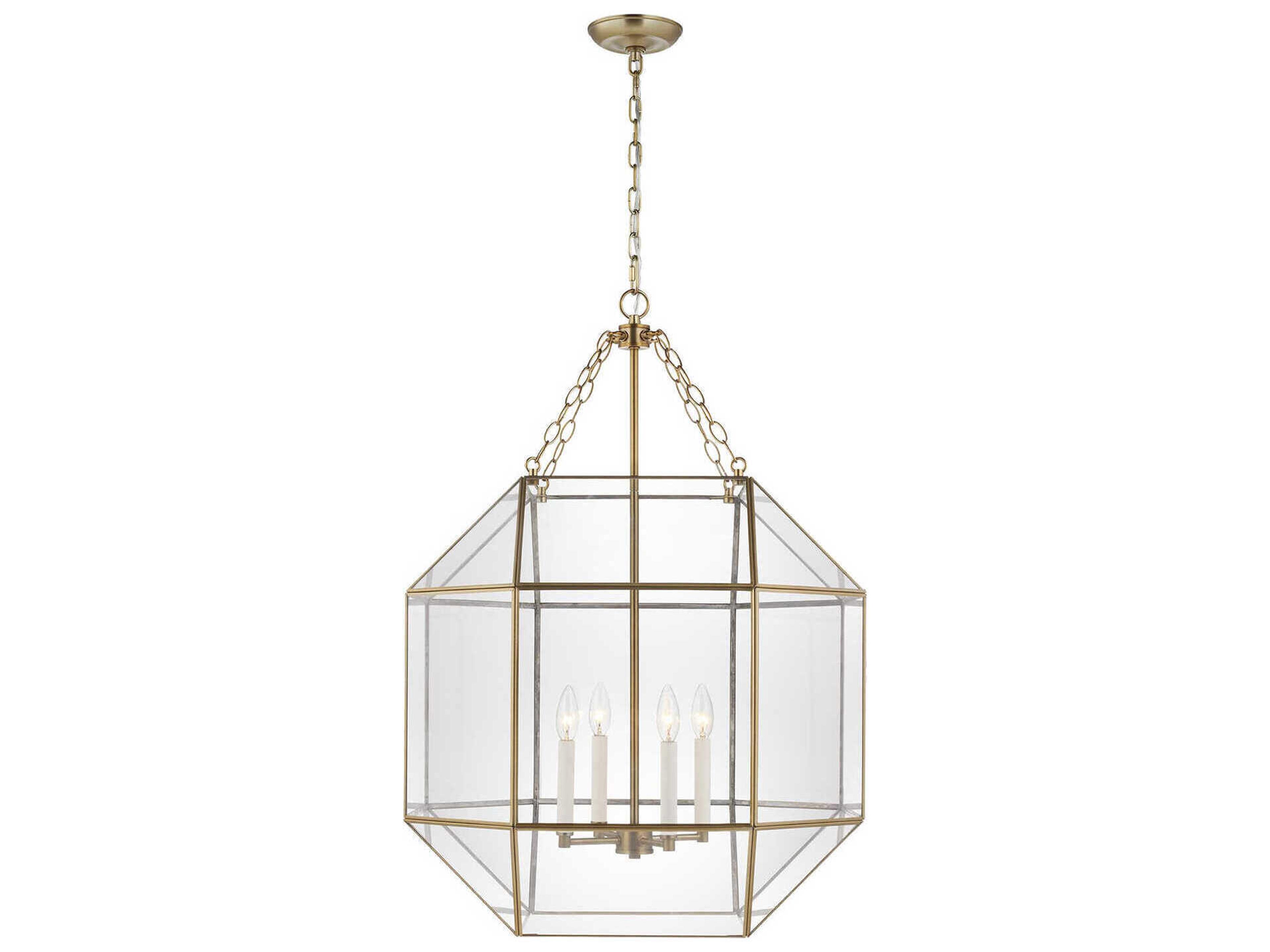 Morrison Satin Brass 4-Light Lantern Pendant