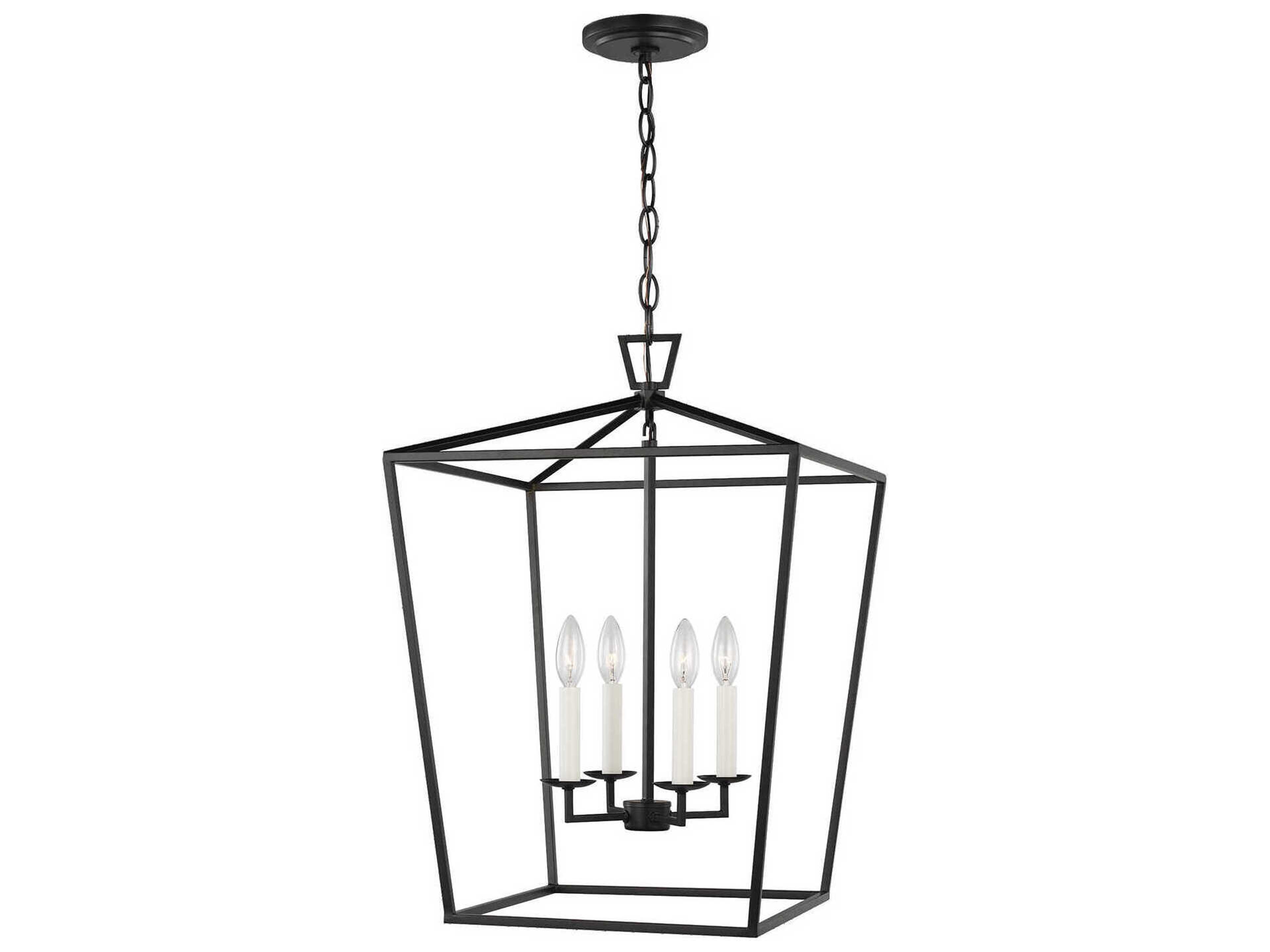 Visual Comfort Studio Dianna 4-Light Midnight Black Lantern Pendant