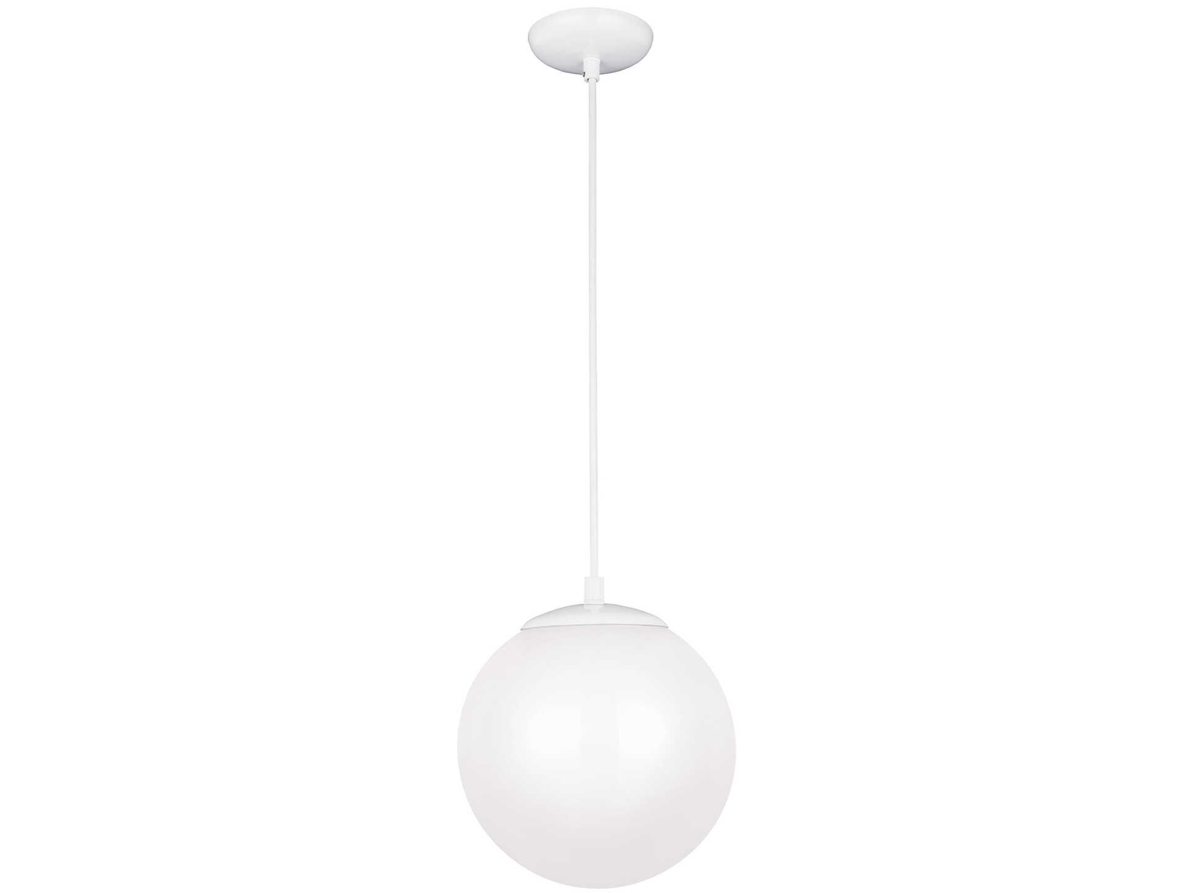Pendant Leo 10-Inch White Opal Glass Globe