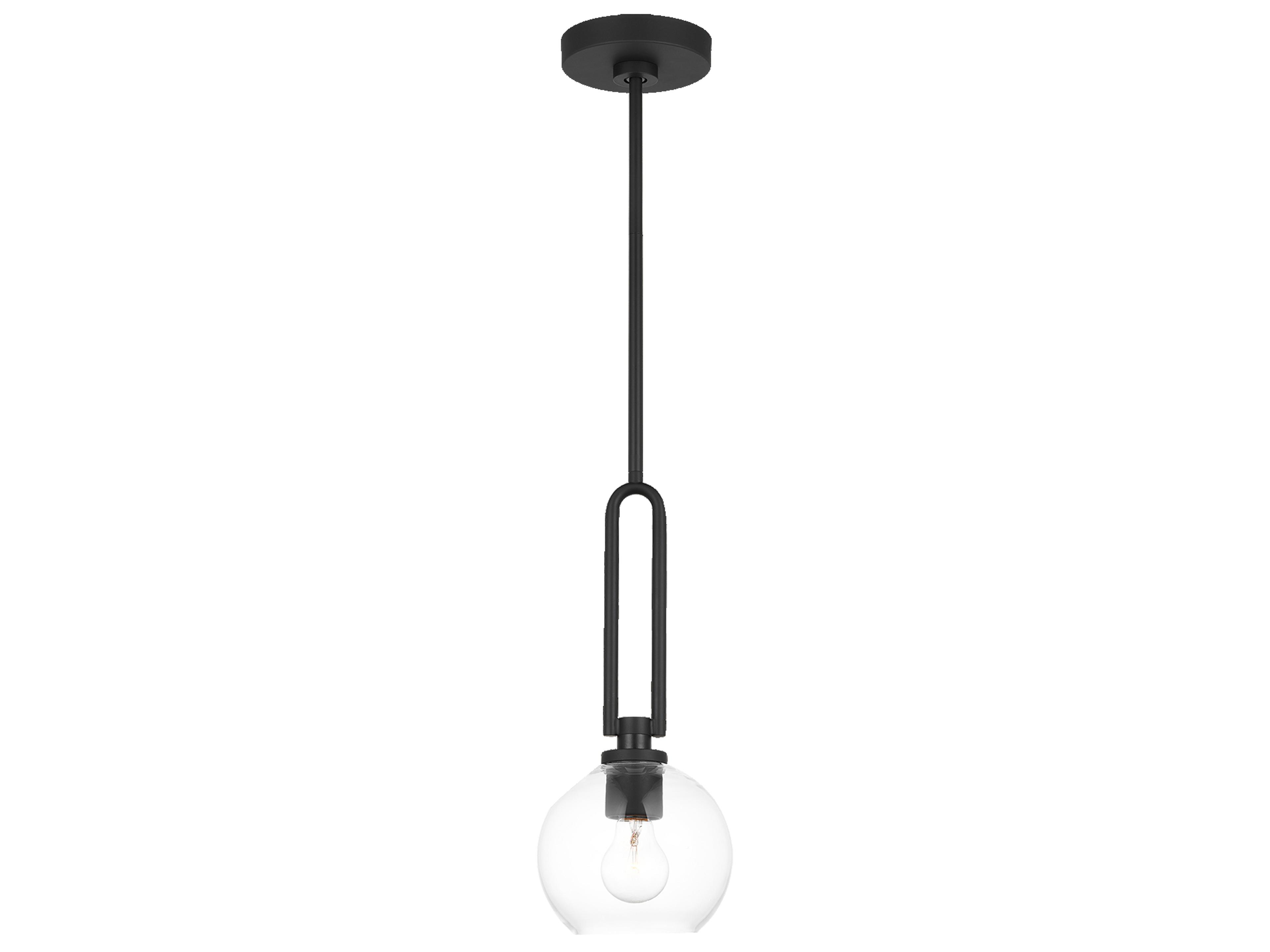 Codyn 10 Inch Midnight Black Mini Pendant with Clear Glass