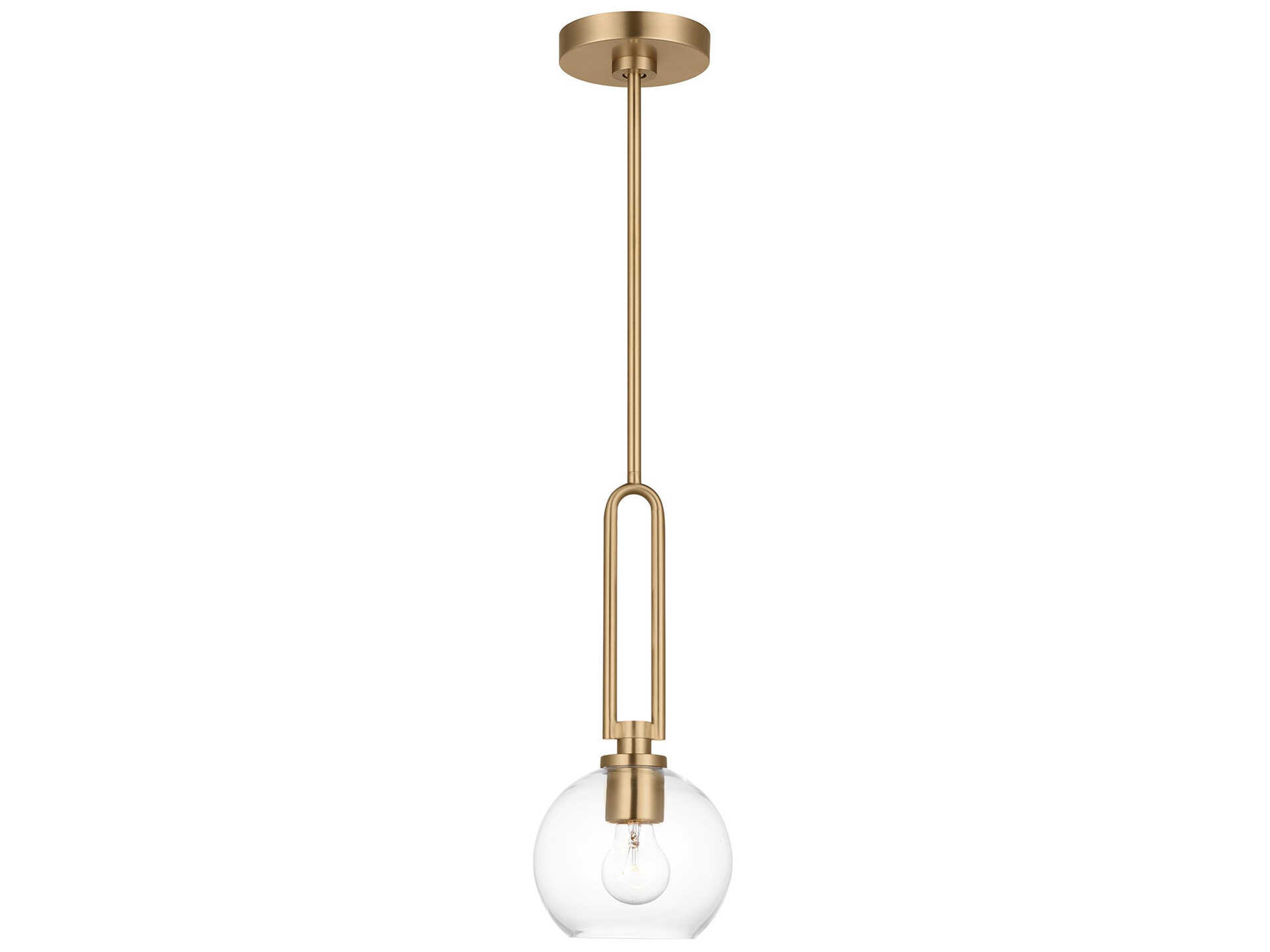 Codyn 1 Light Mini Pendant Satin Brass Clear Glass
