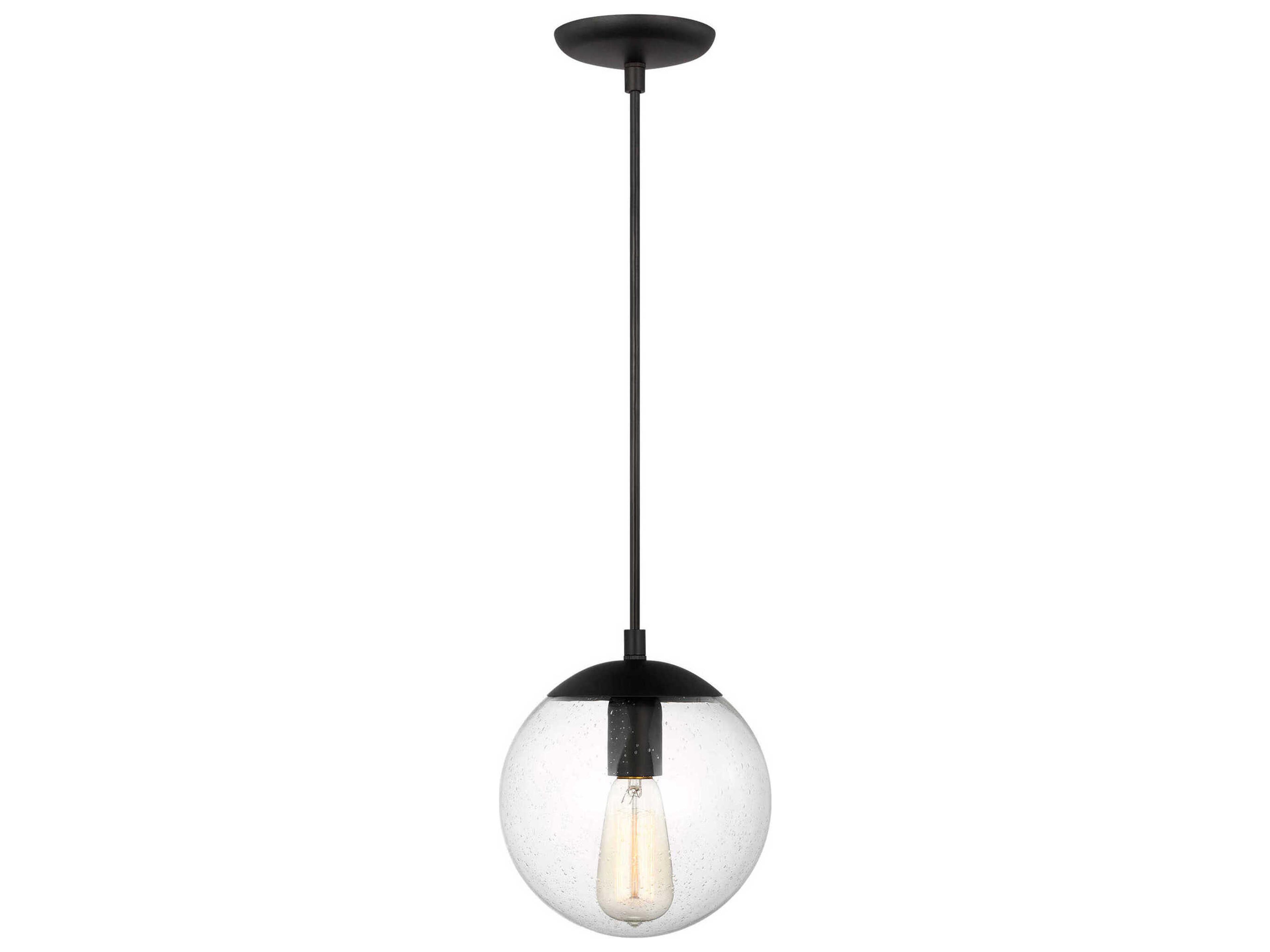 Visual Comfort Studio Leo 1-Light Midnight Black Globe Mini Pendant