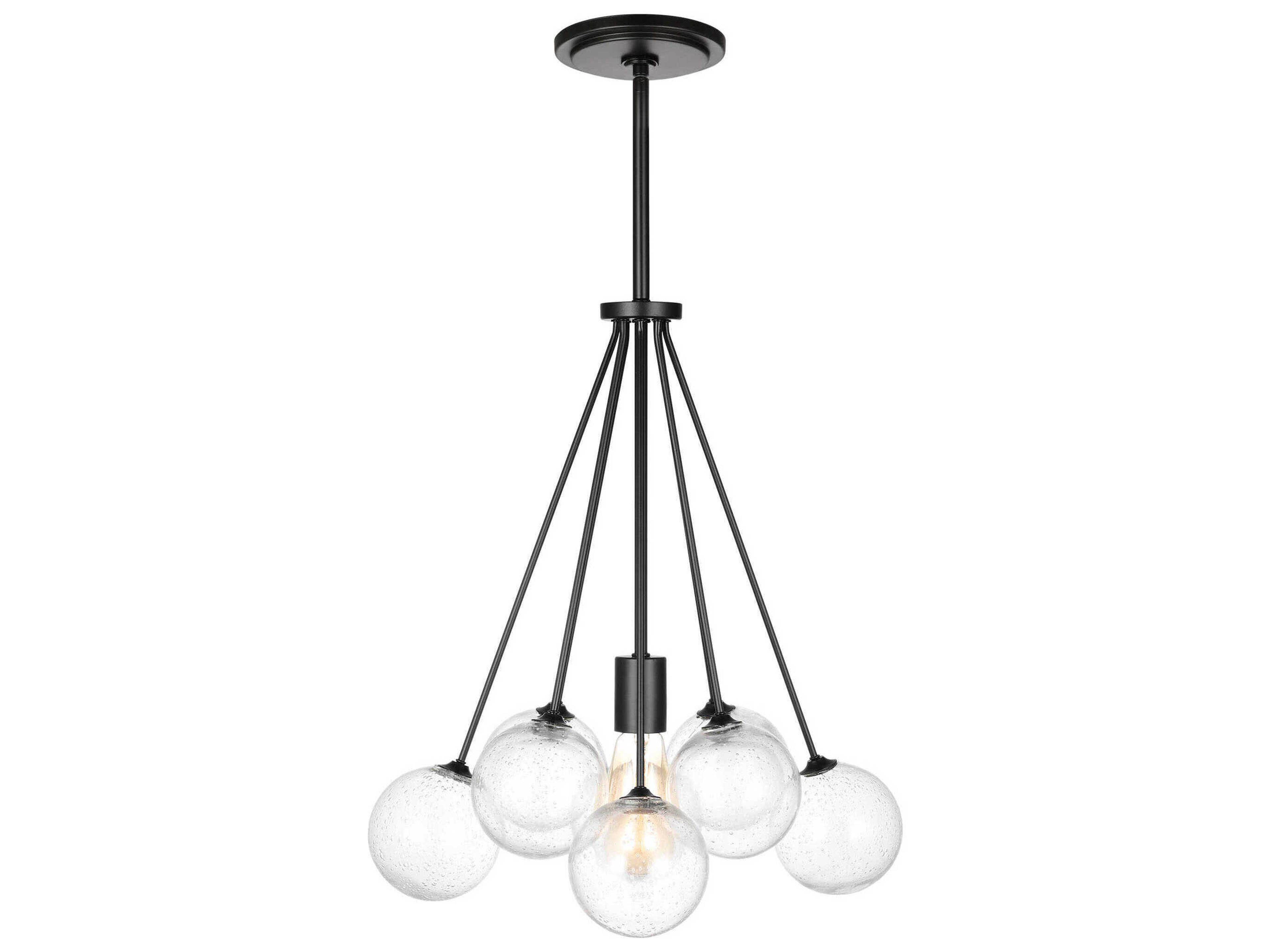 Visual Comfort Studio Bronzeville 1-Light Midnight Black Globe Pendant