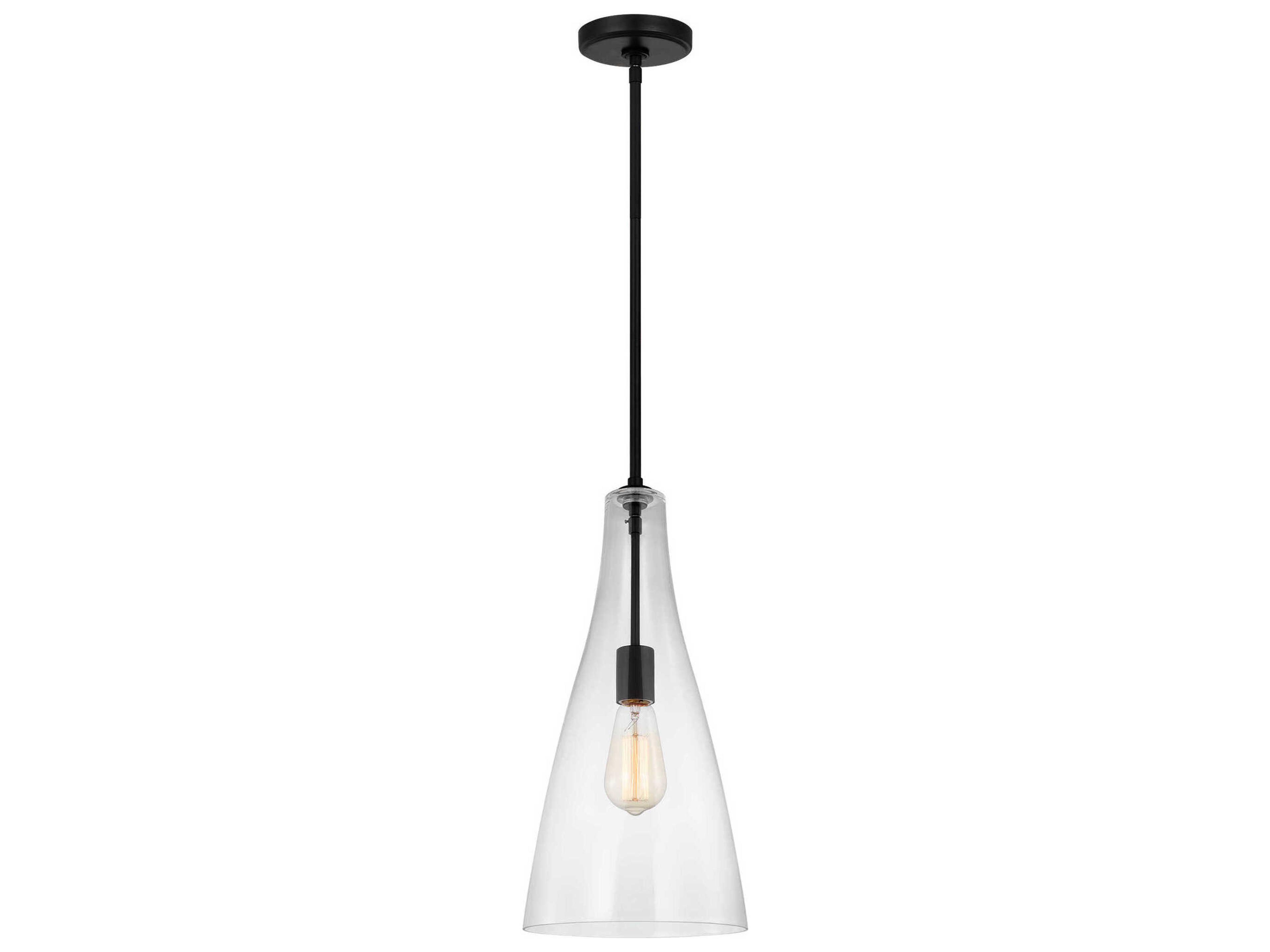 Arilda Mini Pendant Midnight Black Clear Glass