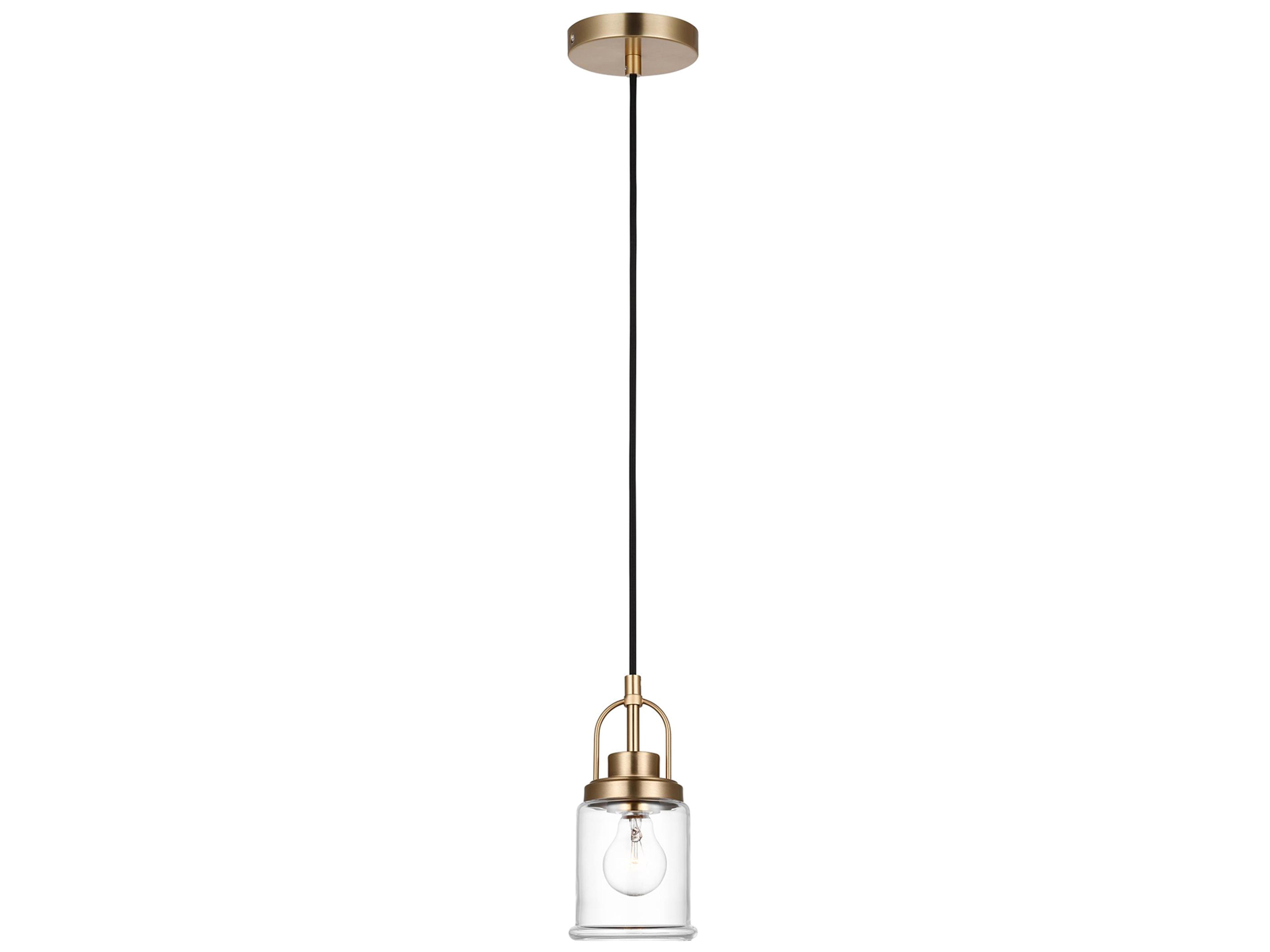 Mini Pendant Anders Satin Brass Clear Glass