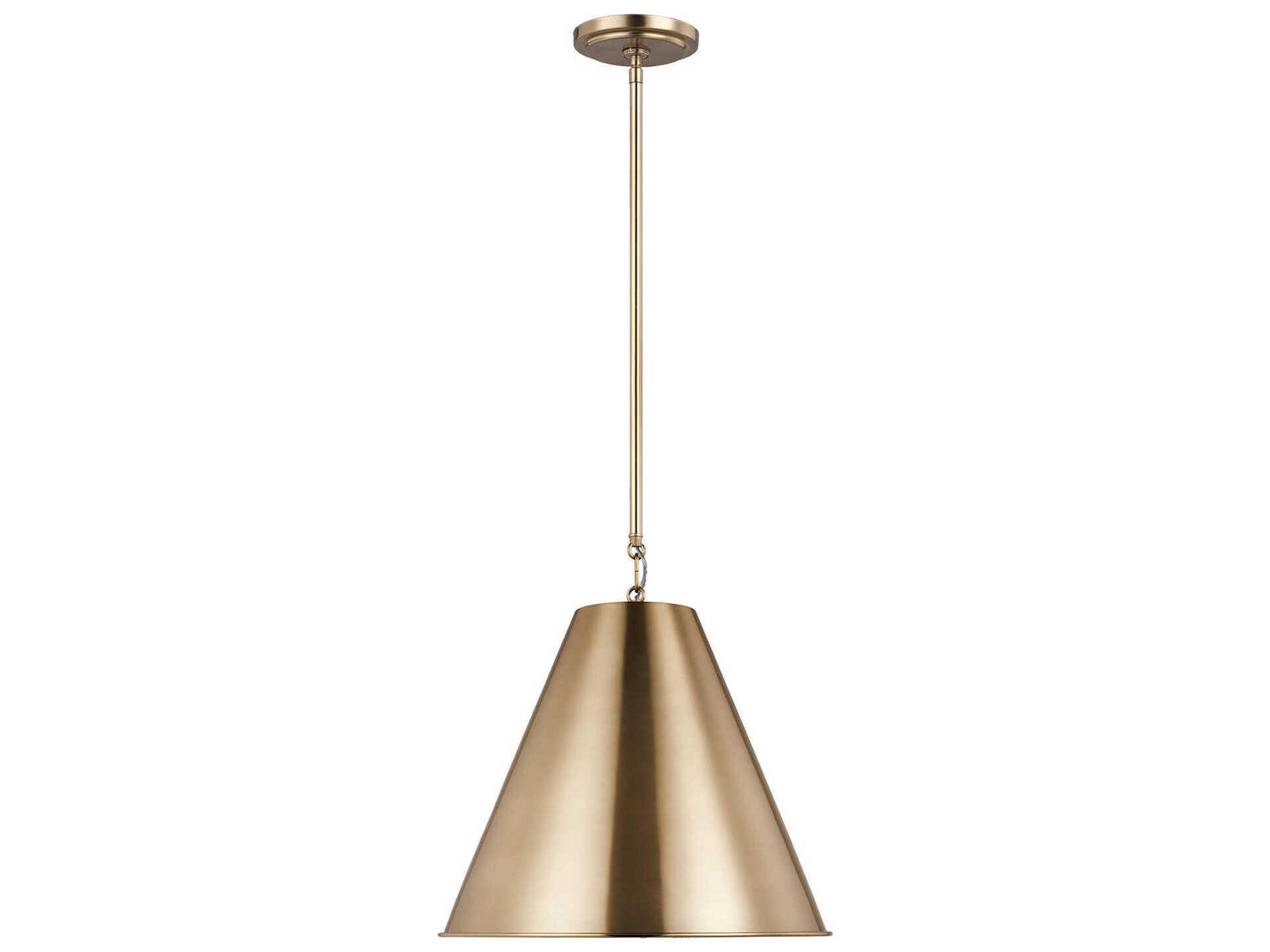 Gordon 1-Light Pendant Modern Satin Brass