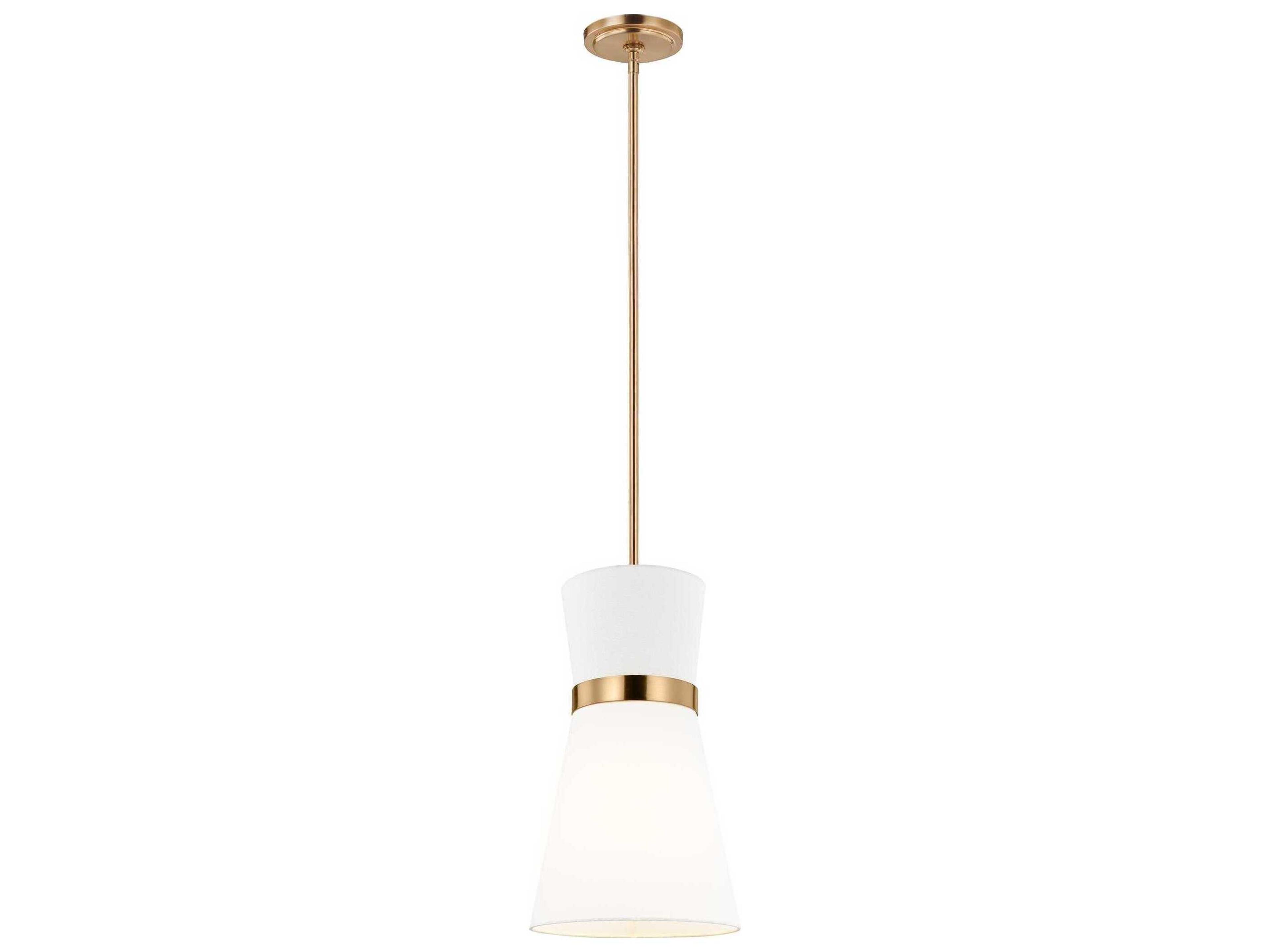 Visual Comfort Studio Clark 1-Light Satin Brass Mini Pendant