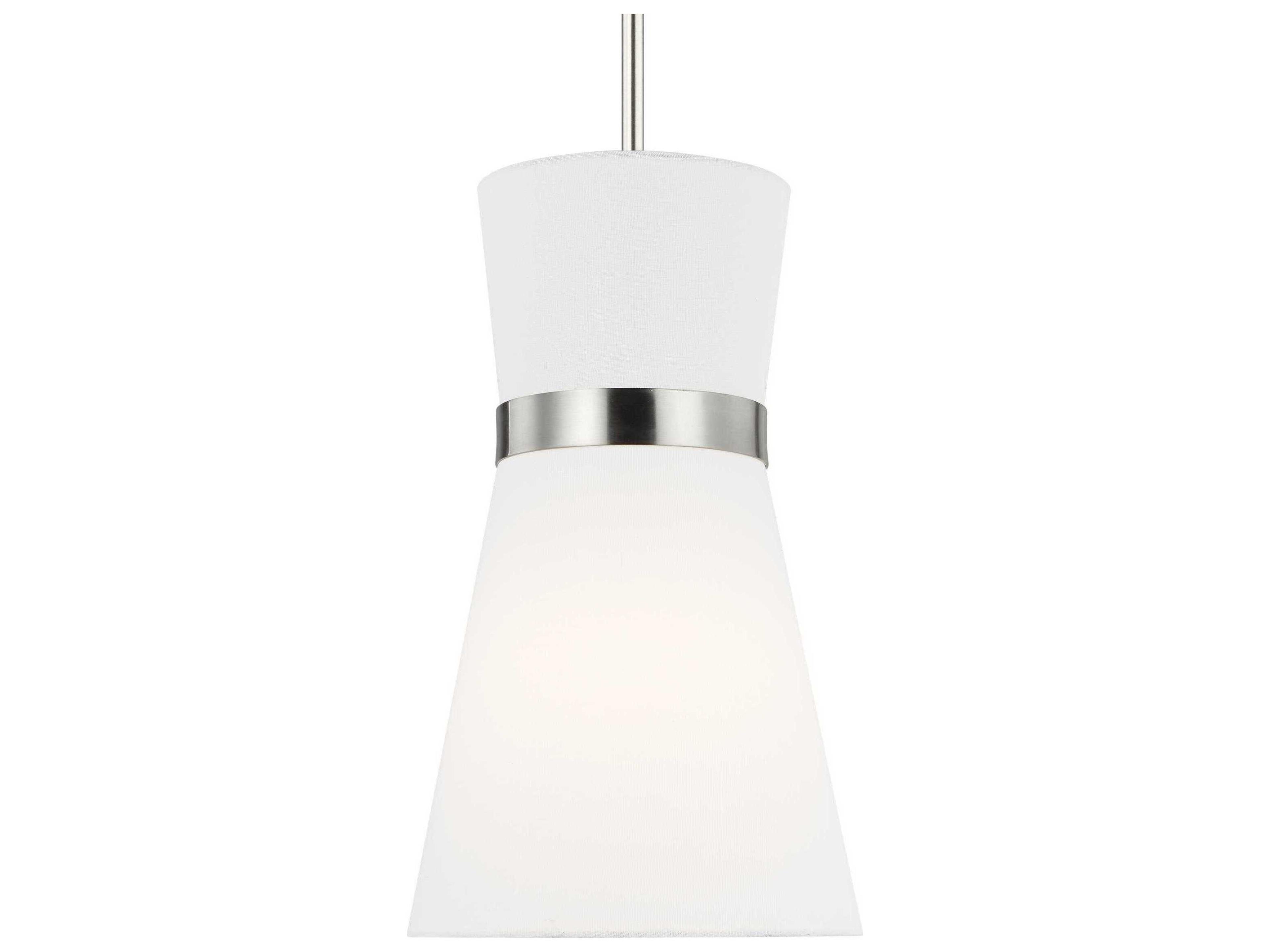 Visual Comfort Studio Clark 1-Light Brushed Nickel Mini Pendant